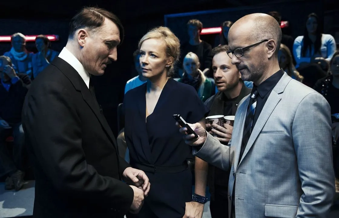Fabian Busch, Christoph Maria Herbst, Oliver Masucci, and Katja Riemann in Look Who's Back (2015)