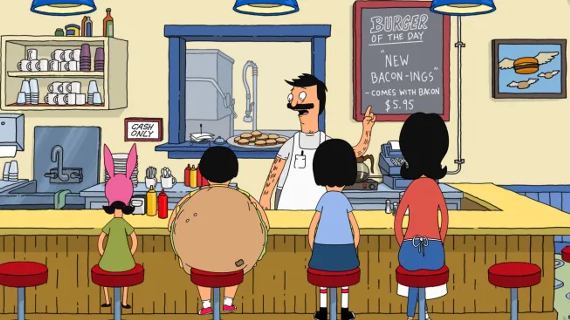 H. Jon Benjamin, Kristen Schaal, Eugene Mirman, Dan Mintz, and John Roberts in Bob's Burgers (2011)