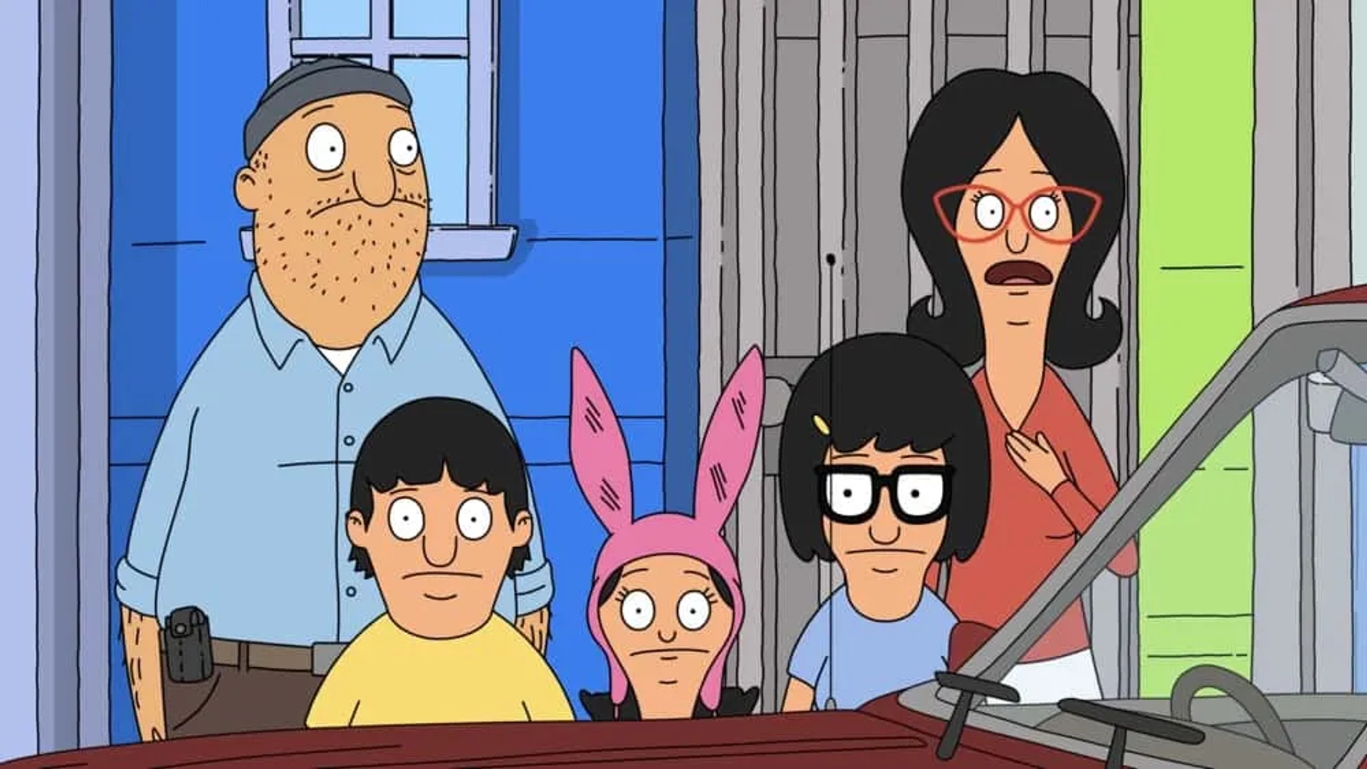 Kristen Schaal, Eugene Mirman, Larry Murphy, Dan Mintz, and John Roberts in Bob's Burgers: Some Kind of Fender Benderful (2021)