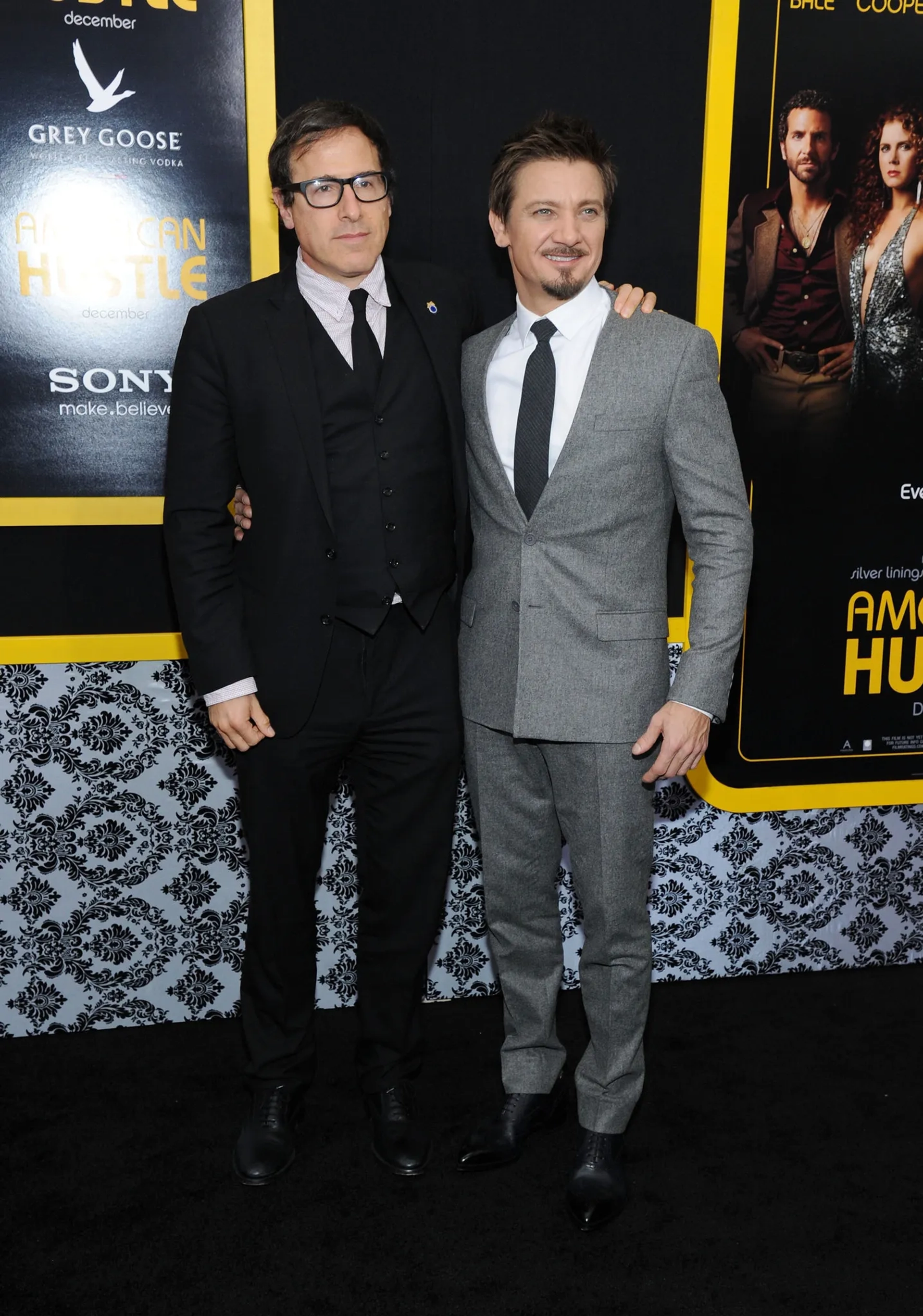 Jeremy Renner and David O. Russell at an event for American Hustle (2013)