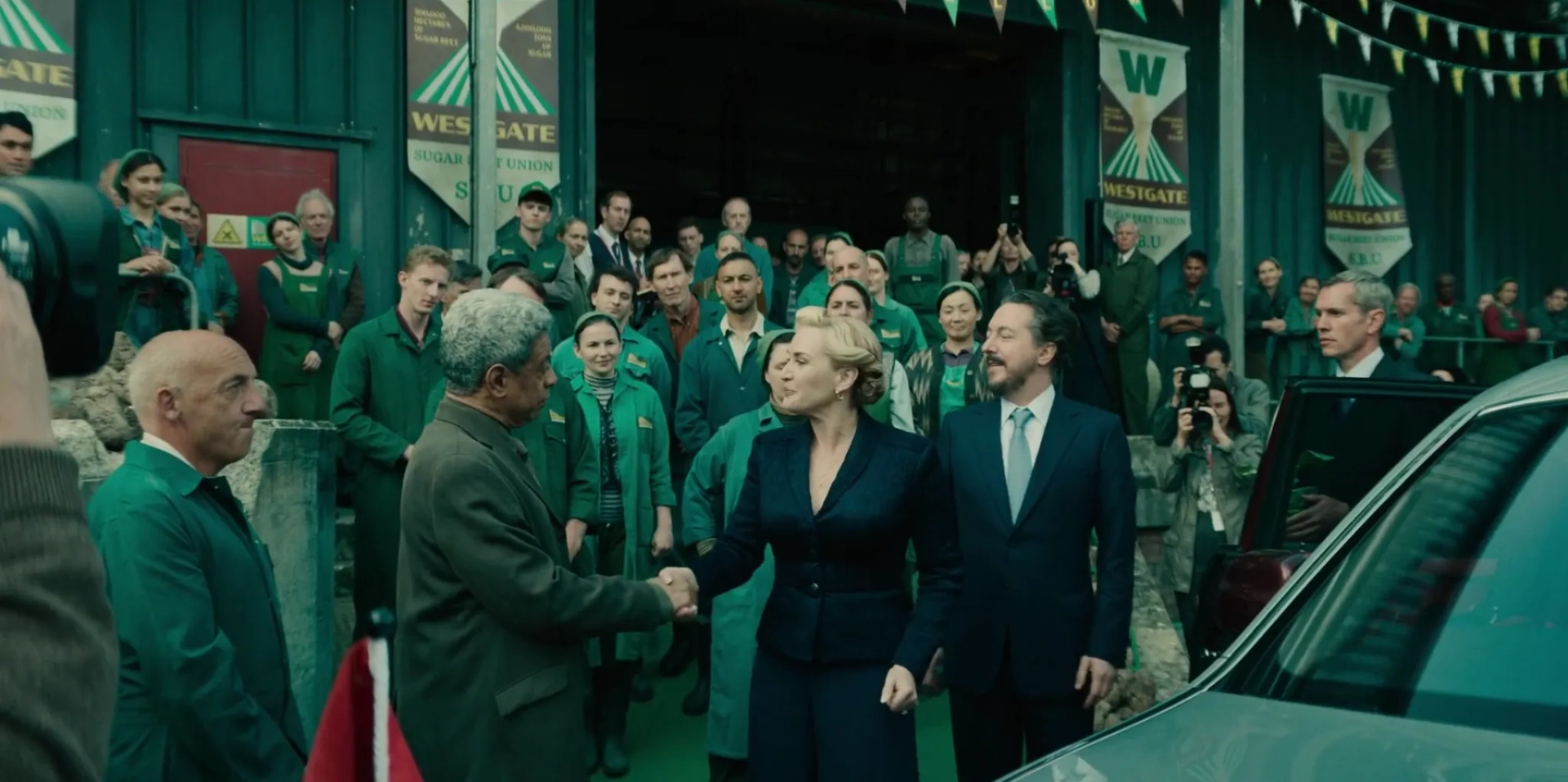 Kate Winslet, Guillaume Gallienne, and Peter Landi in The Regime (2024)