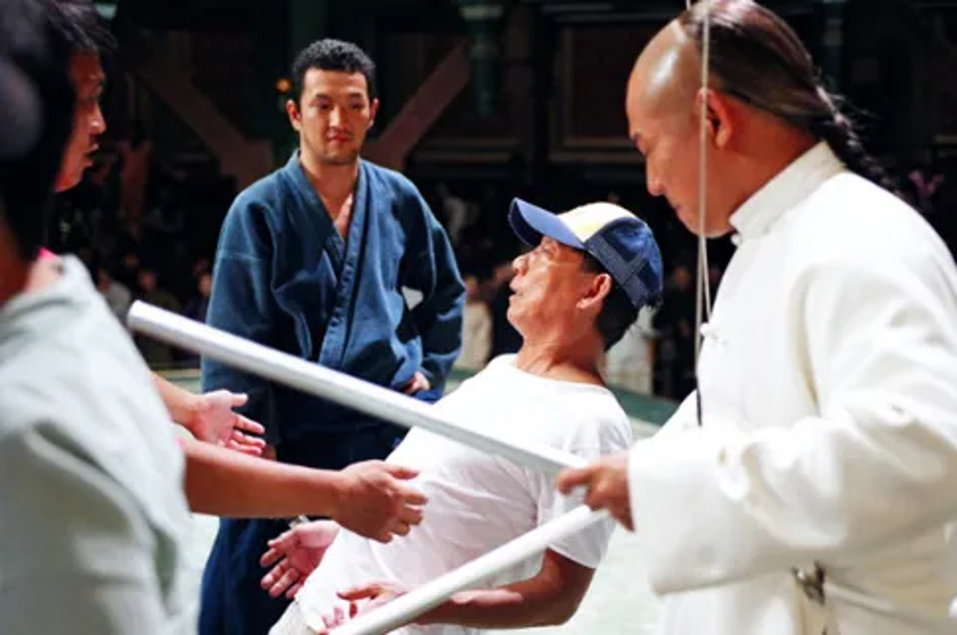 Jet Li, Woo-Ping Yuen, and Shidô Nakamura in Fearless (2006)