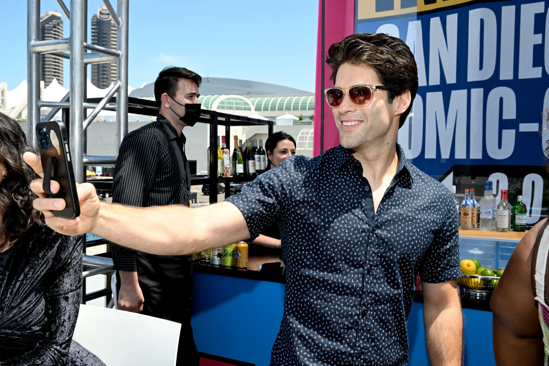 Asher Grodman at an event for Ghosts (2021)