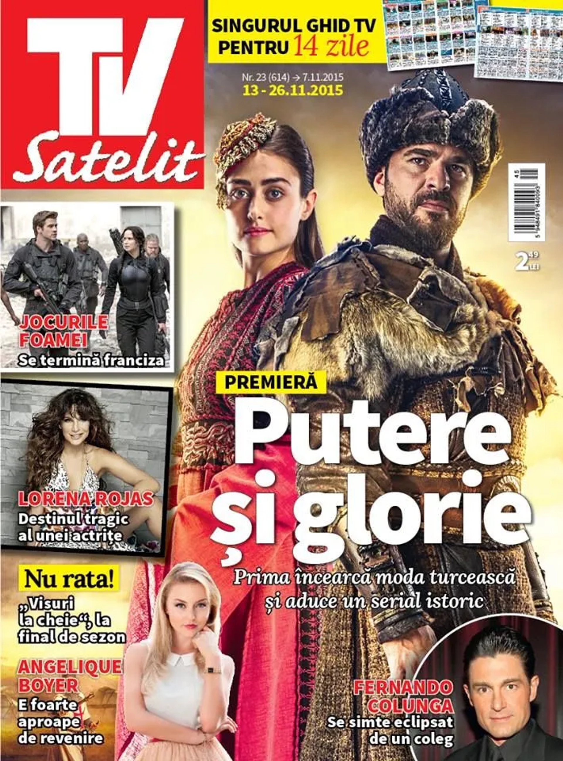 Fernando Colunga, Lorena Rojas, Angelique Boyer, Engin Altan Düzyatan, Jennifer Lawrence, Liam Hemsworth, and Esra Bilgiç in Dirilis: Ertugrul (2014)