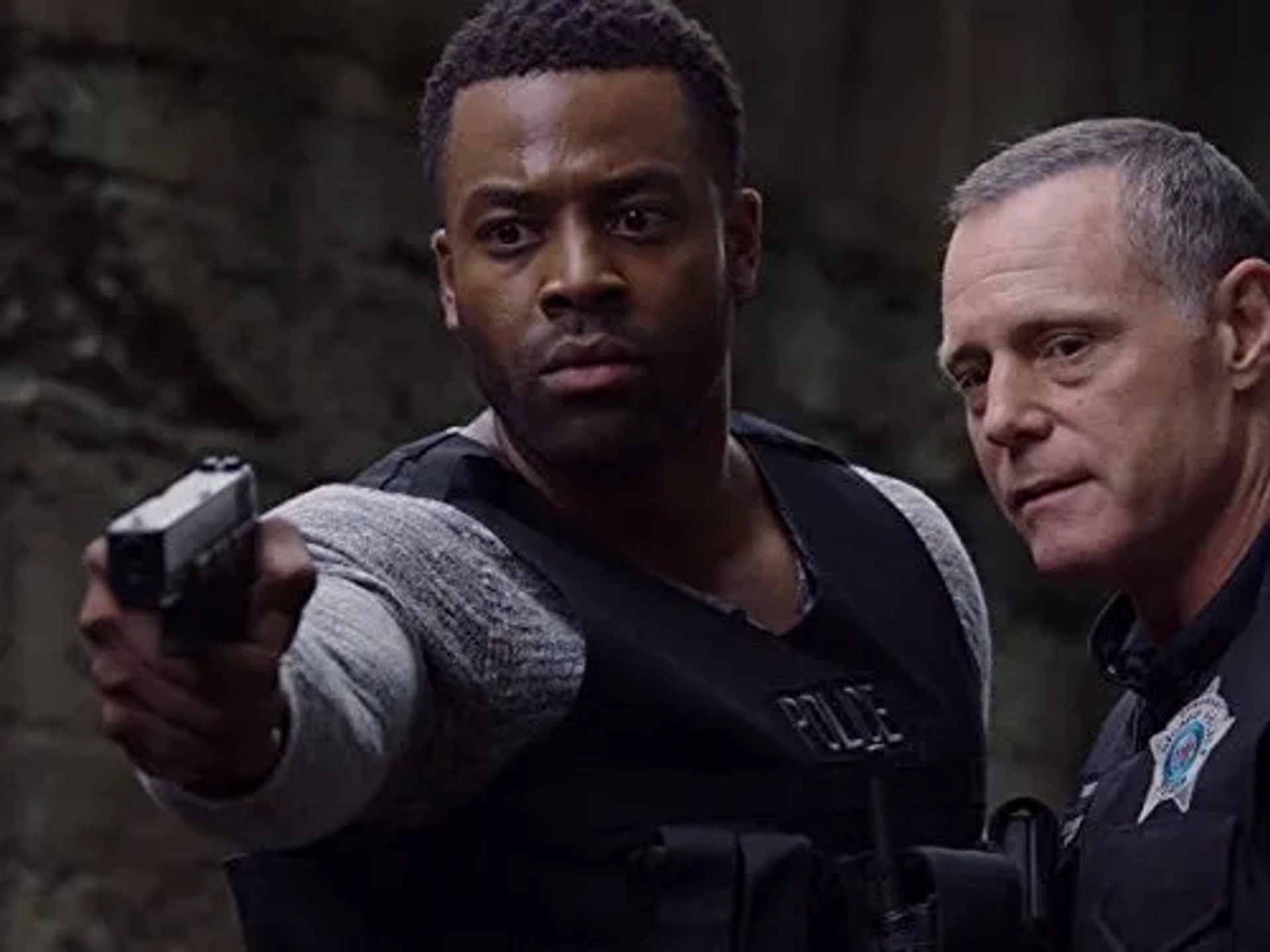 Jason Beghe and LaRoyce Hawkins in Chicago P.D. (2014)