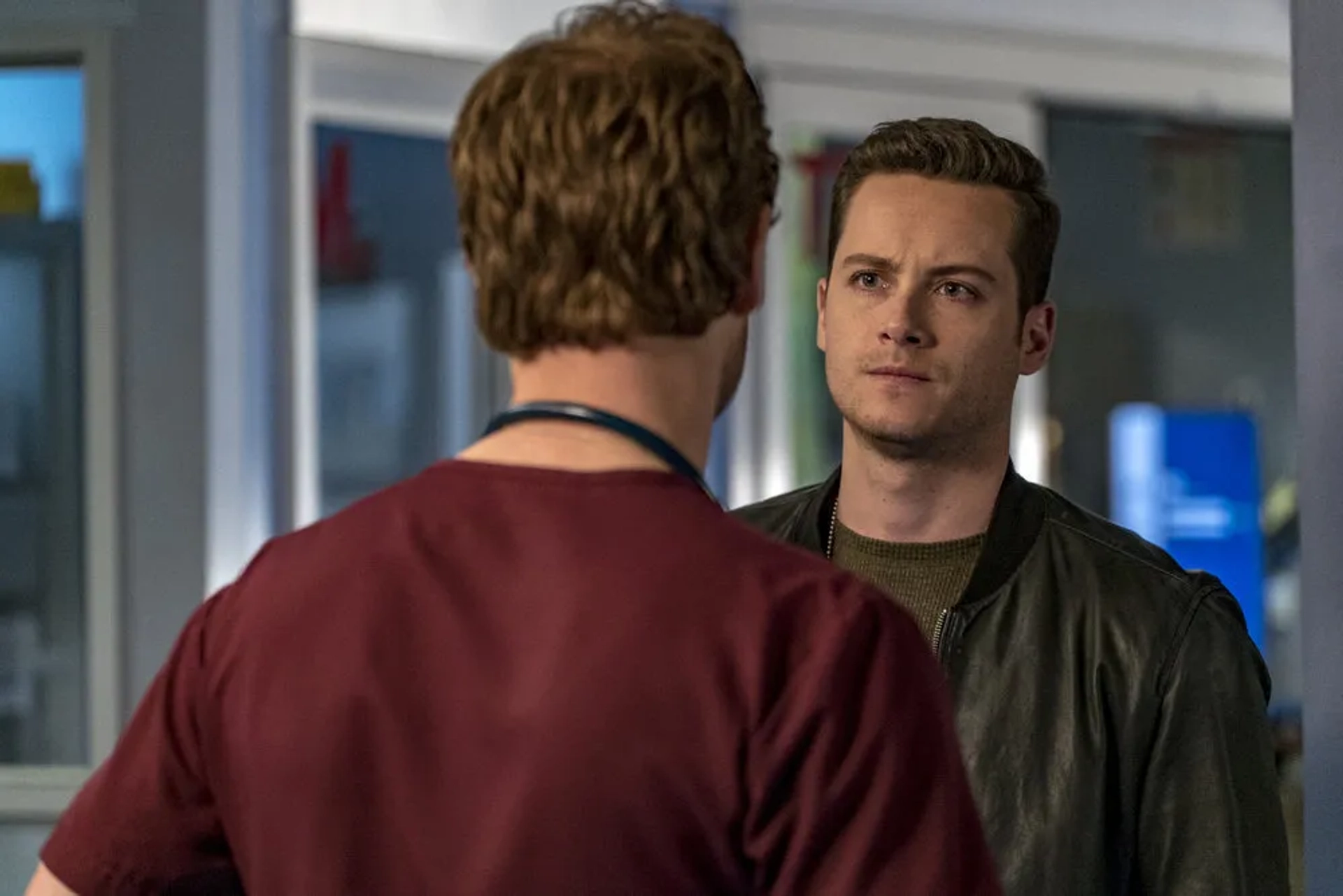 Jesse Lee Soffer and Nick Gehlfuss in Chicago P.D. (2014)