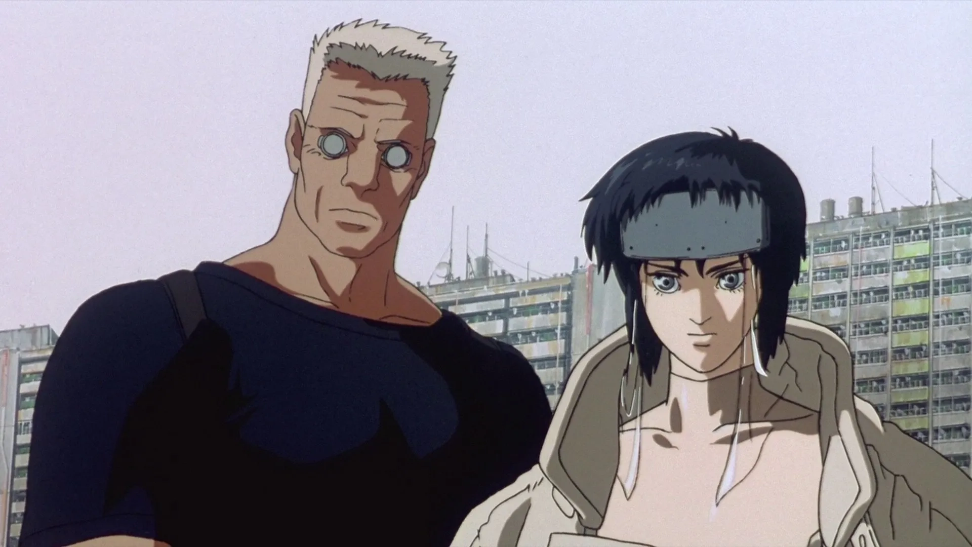 Atsuko Tanaka and Akio Ôtsuka in Ghost in the Shell (1995)