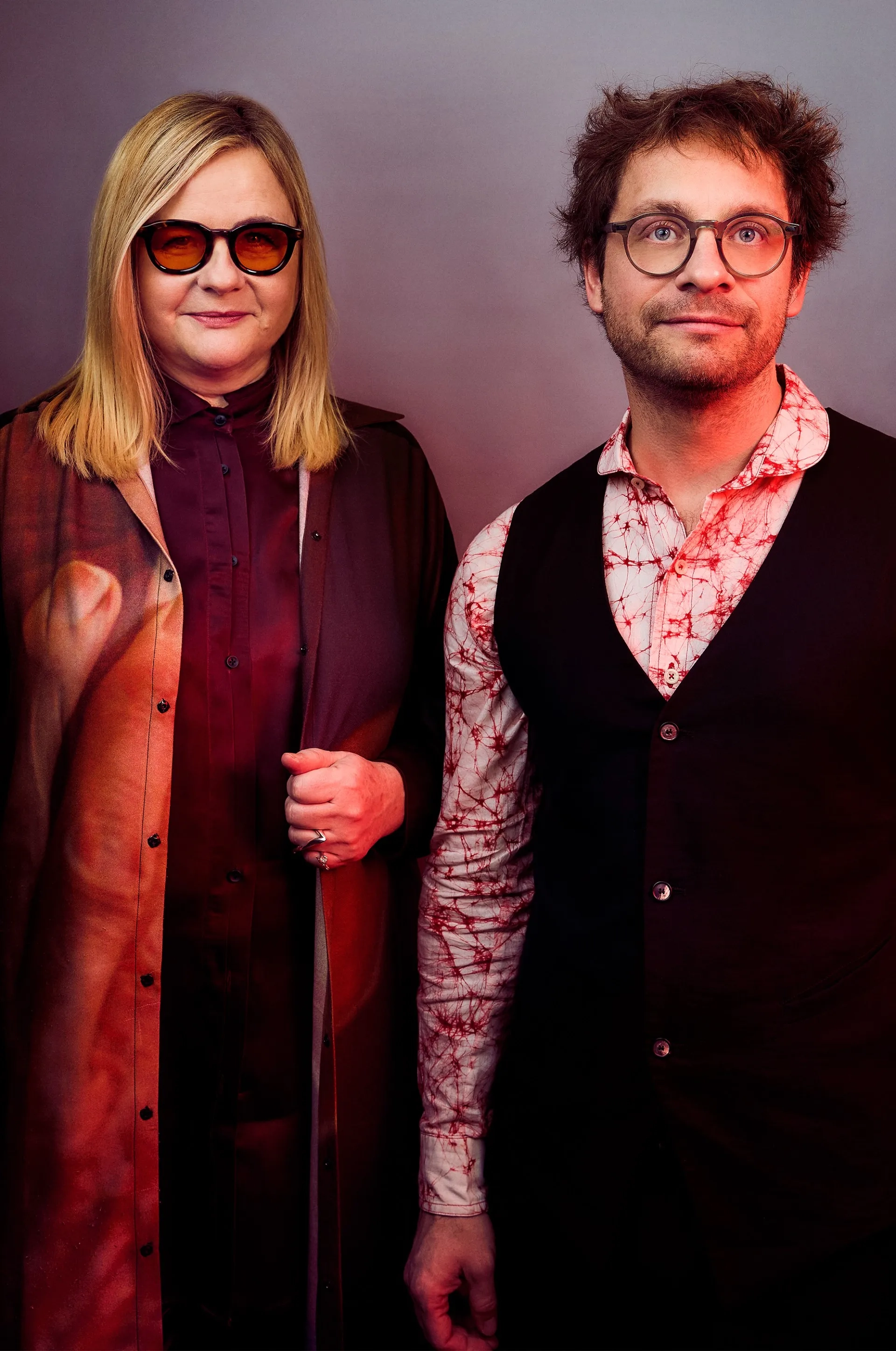 Veronika Franz and Severin Fiala at an event for The Devil's Bath (2024)