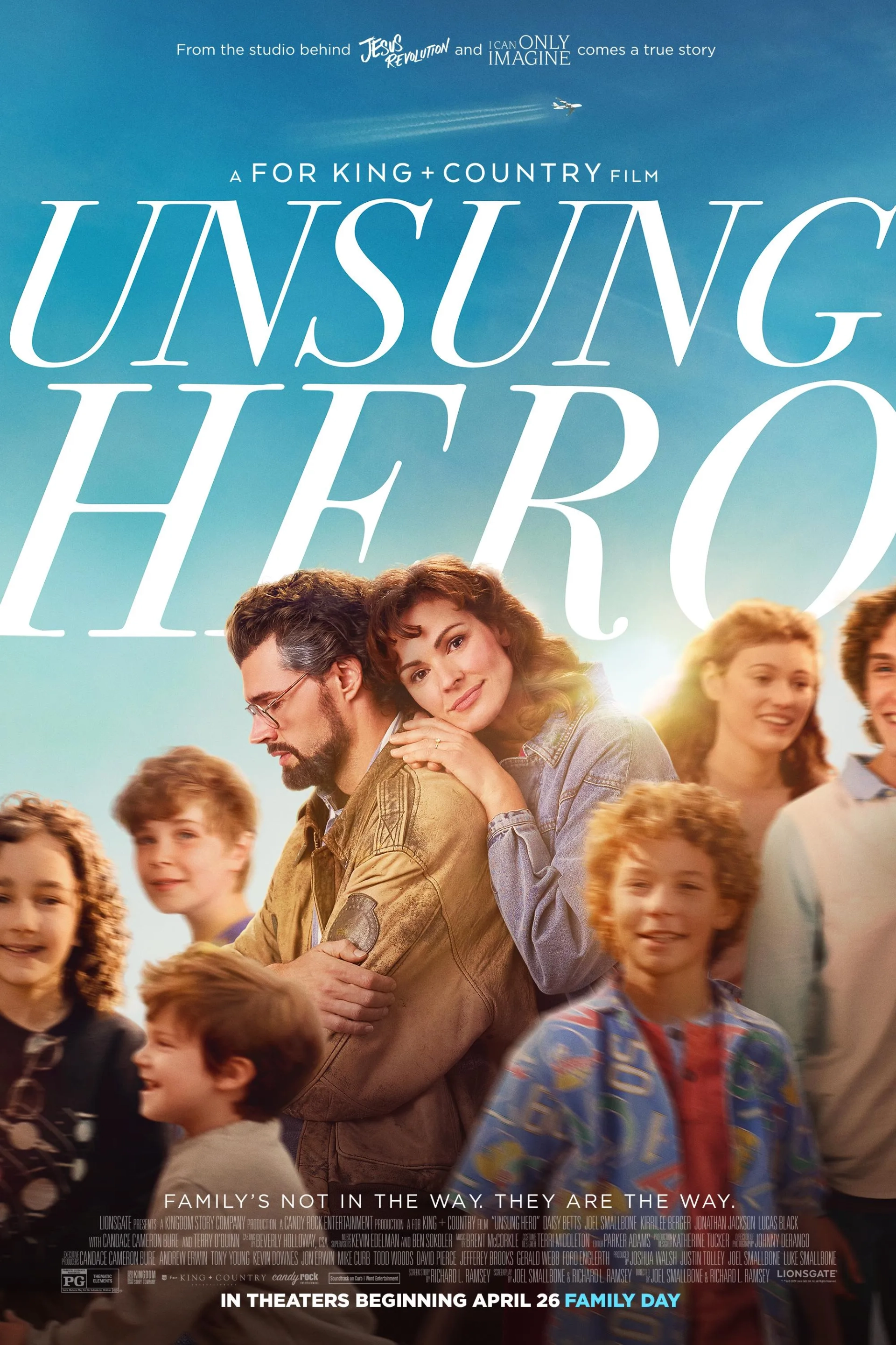 Angus K. Caldwell, Daisy Betts, Joel Smallbone, Kirrilee Berger, Tenz McCall, Paul Luke Bonenfant, and JJ Pantano in Unsung Hero (2024)