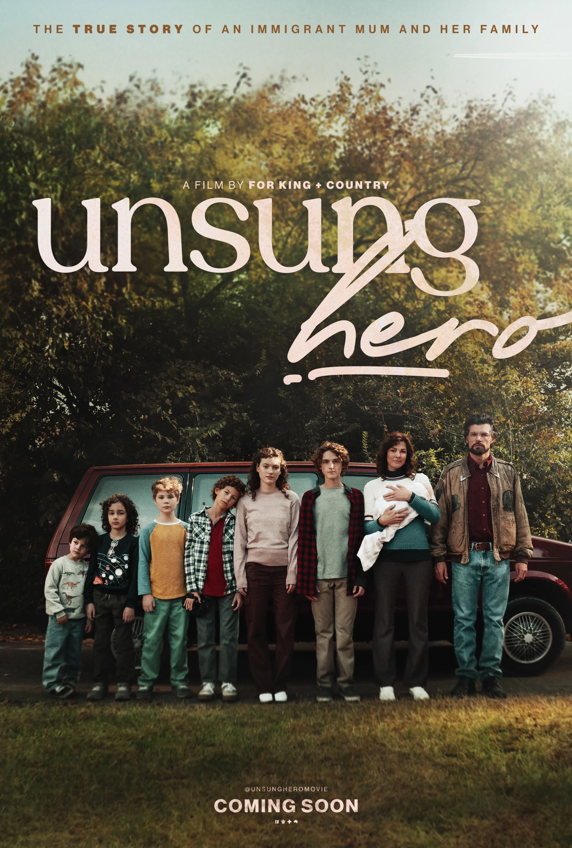 Angus K. Caldwell, Daisy Betts, Joel Smallbone, Kirrilee Berger, Tenz McCall, Paul Luke Bonenfant, Diesel La Torraca, and JJ Pantano in Unsung Hero (2024)