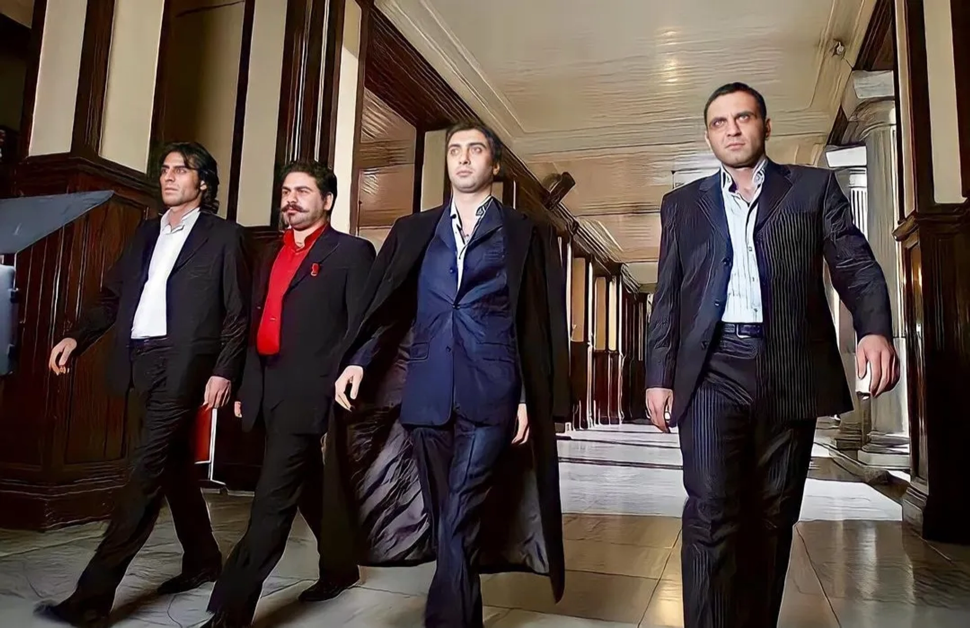 Necati Sasmaz, Gürkan Uygun, Erhan Ufak, and Kenan Çoban in The Valley of the Wolves (2003)