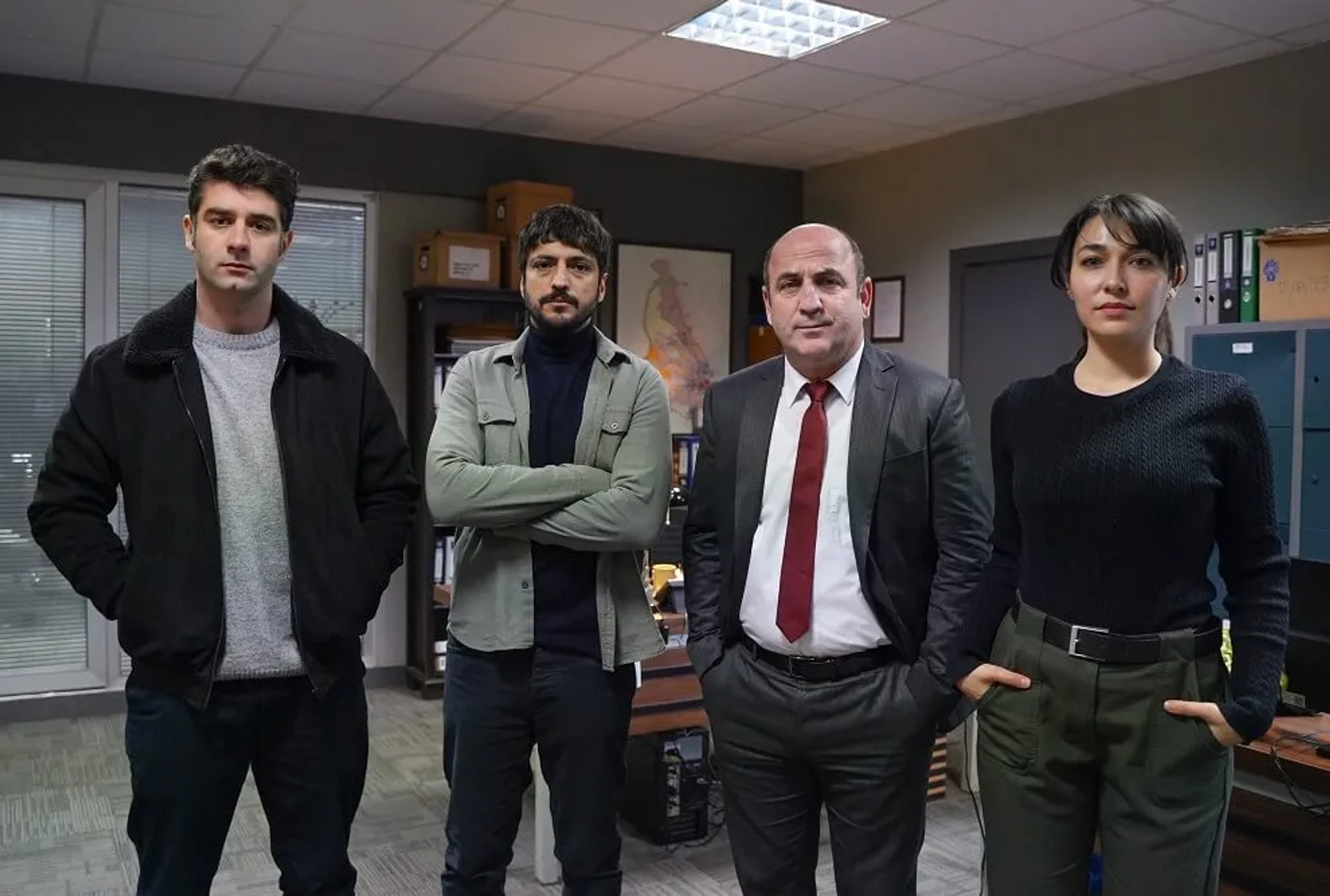 Begüm Bagca Tiryaki, Murat Kiliç, Taner Ölmez, and Cankat Aydos in Alef (2020)