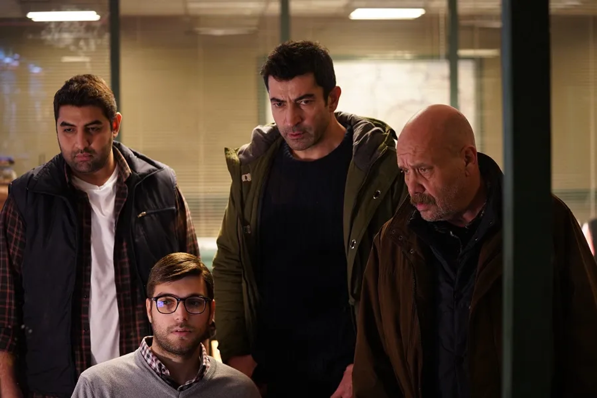 Samet Kaan Kuyucu, Kenan Imirzalioglu, Ahmet Mümtaz Taylan, and Kivanç Baran Aslan in Alef (2020)