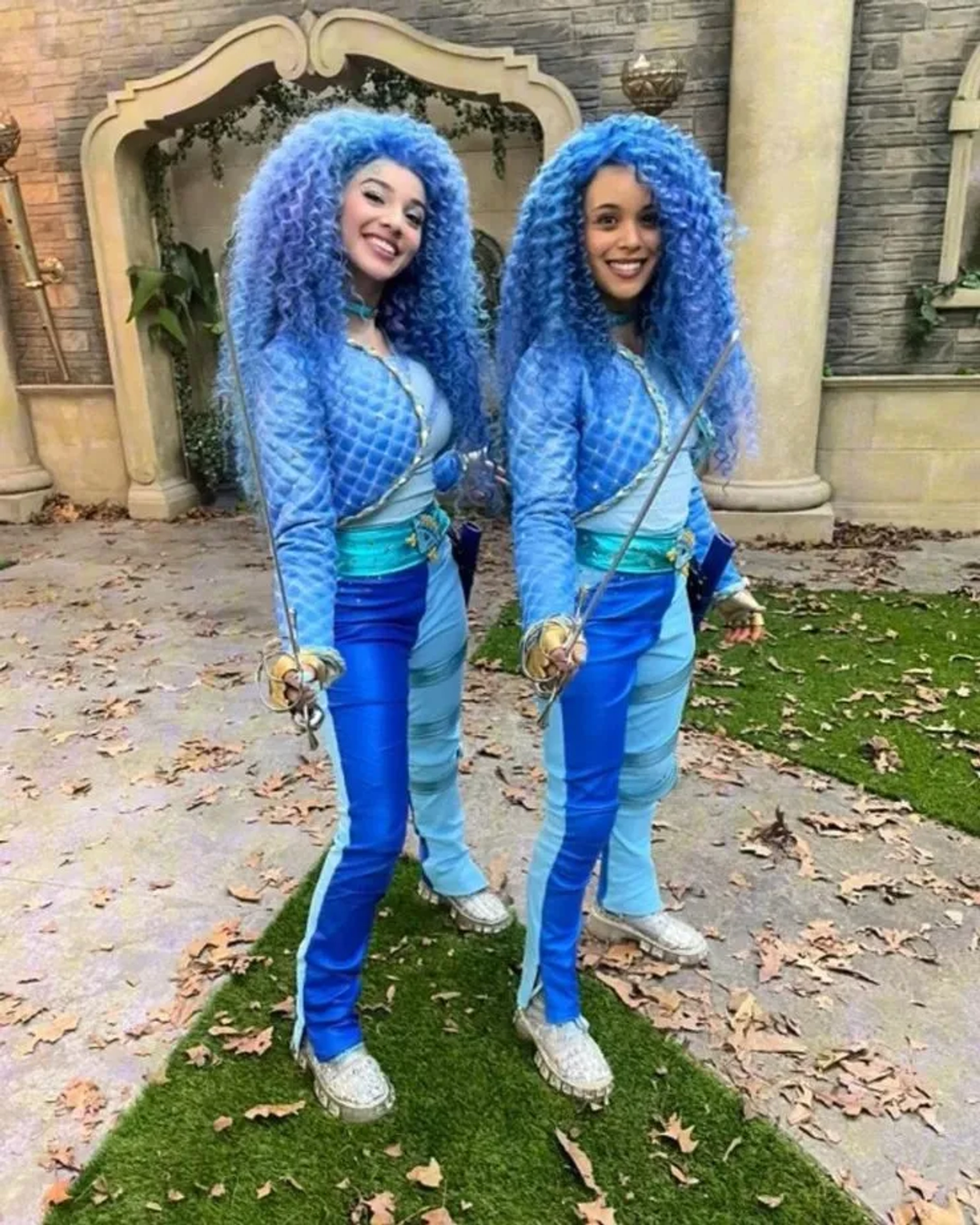 Malia Baker and Lorena Abreu in Descendants: The Rise of Red (2024)