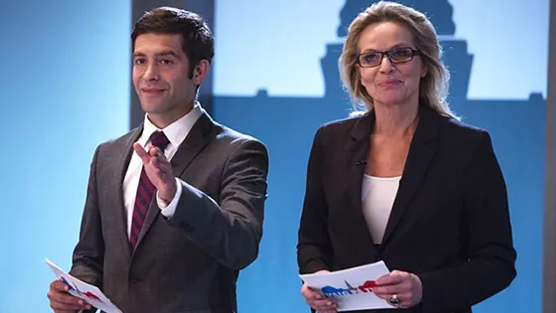 Benedikte Hansen and Thomas Levin in Borgen (2010)