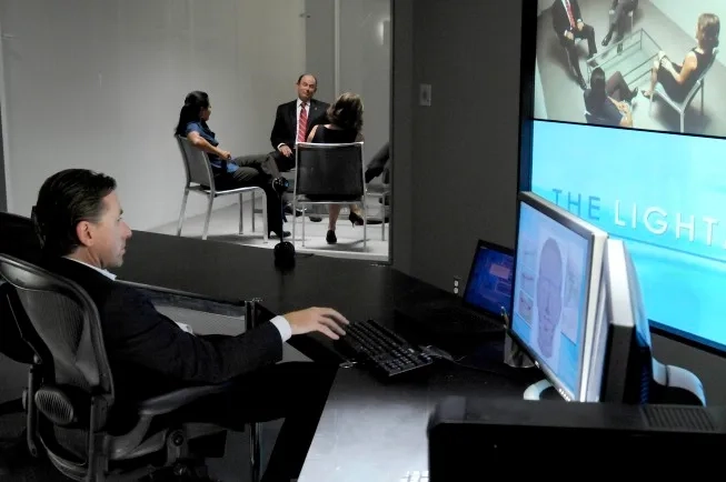 Tim Roth, Kelli Williams, Randy Oglesby, and Monica Raymund in Lie to Me (2009)