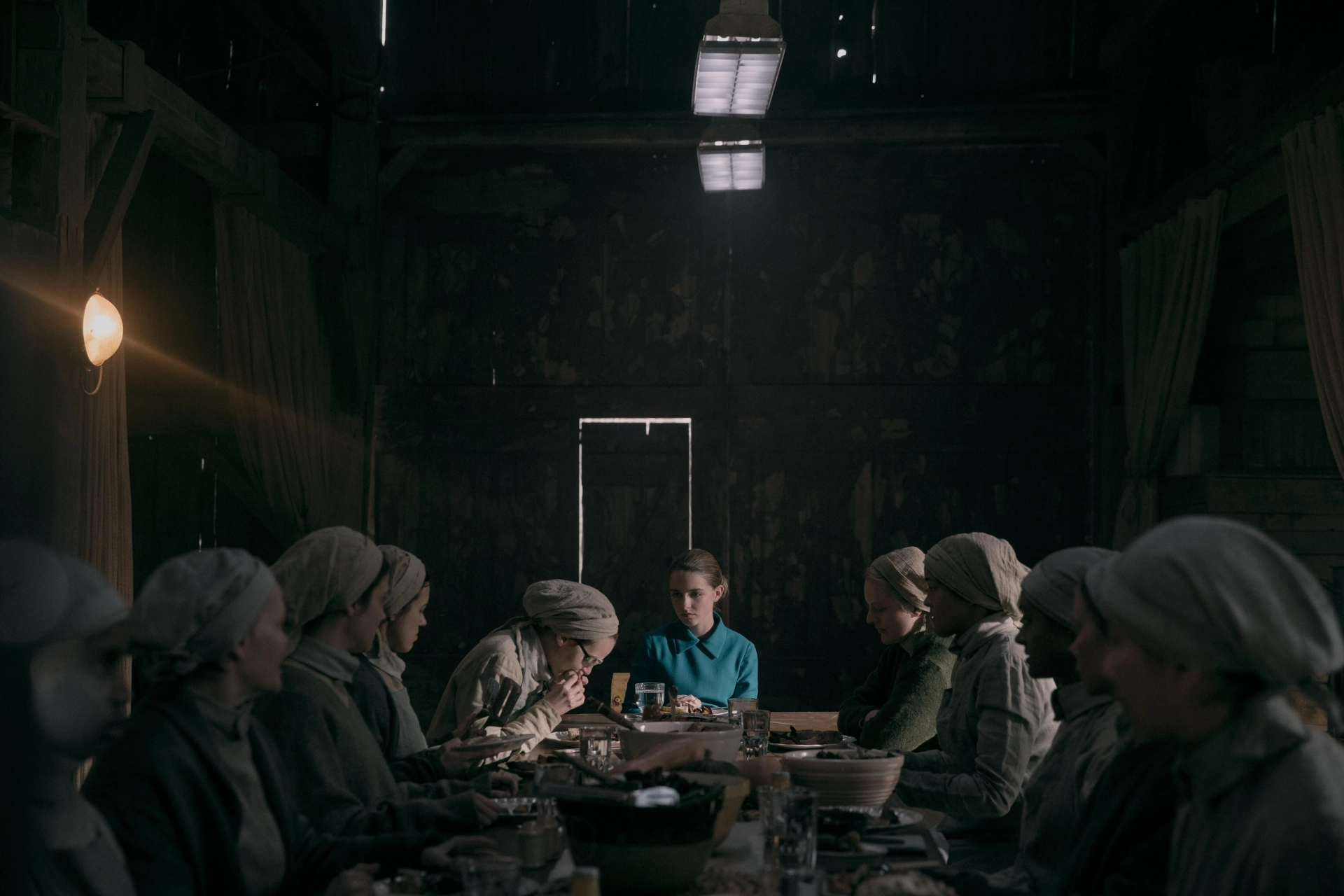 Elisabeth Moss, Melissa Kelly, Nina Kiri, Mckenna Grace, Madeline Brewer, Bahia Watson, and Victoria Goodman in Pigs (2021)