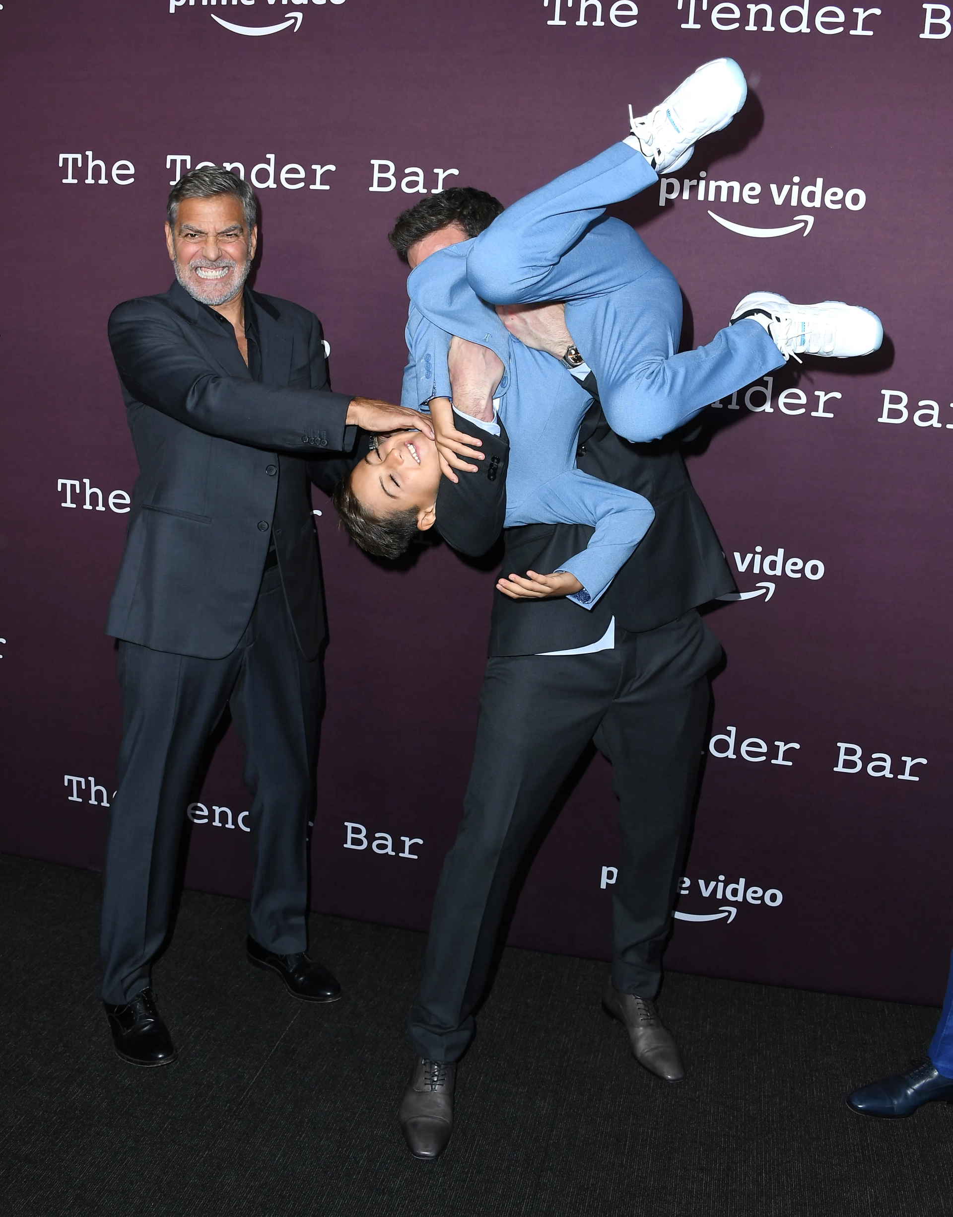 George Clooney, Ben Affleck, and Daniel Ranieri at an event for The Tender Bar (2021)