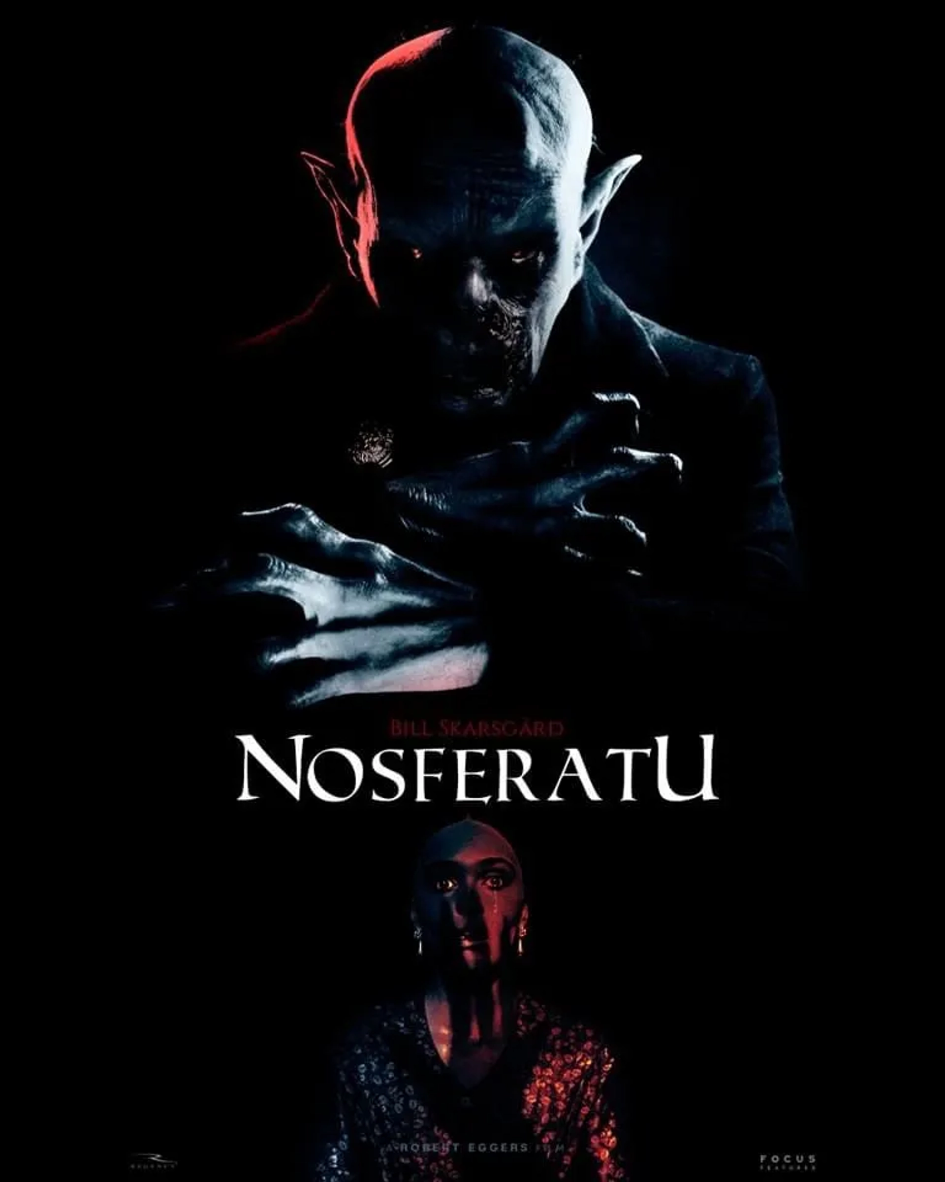 Bill Skarsgård and Lily-Rose Depp in Nosferatu (2024)