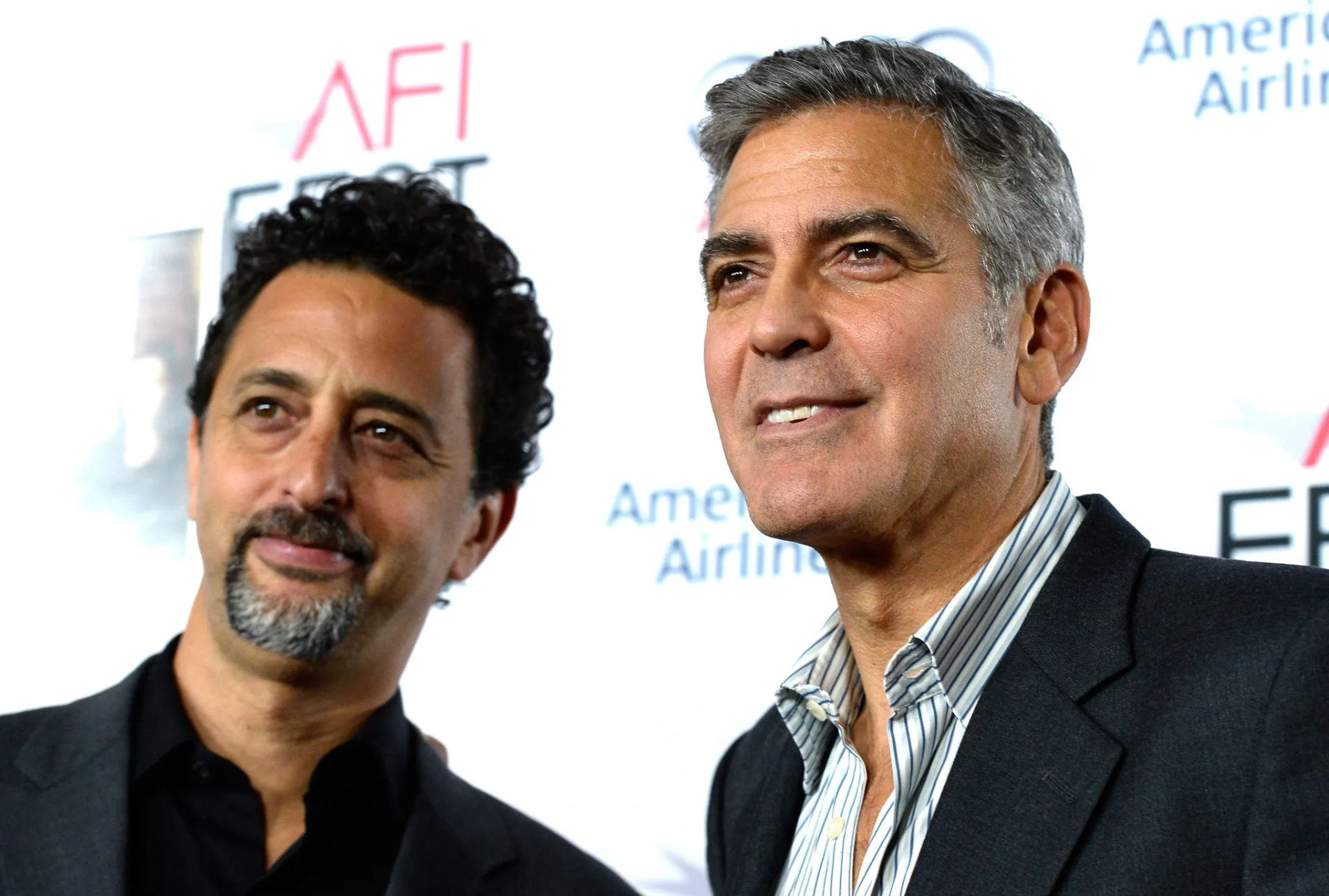 George Clooney and Grant Heslov at an event for August: Osage County (2013)