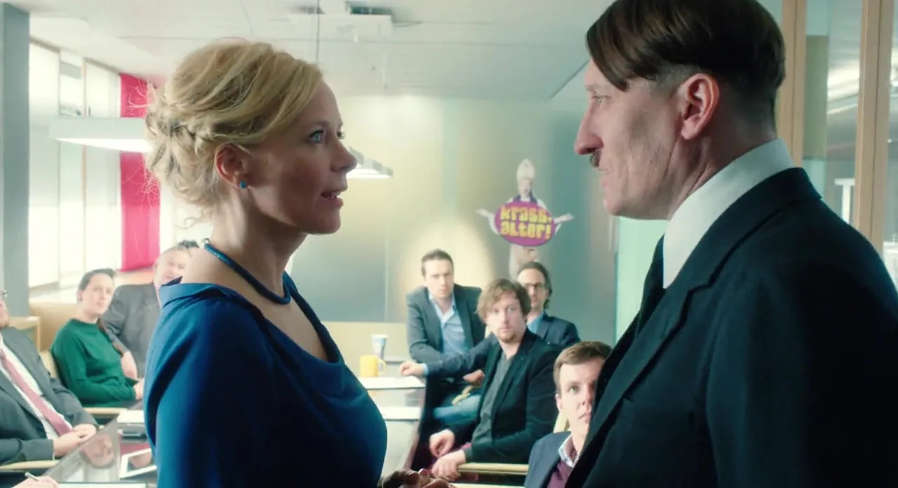 Oliver Masucci and Katja Riemann in Look Who's Back (2015)