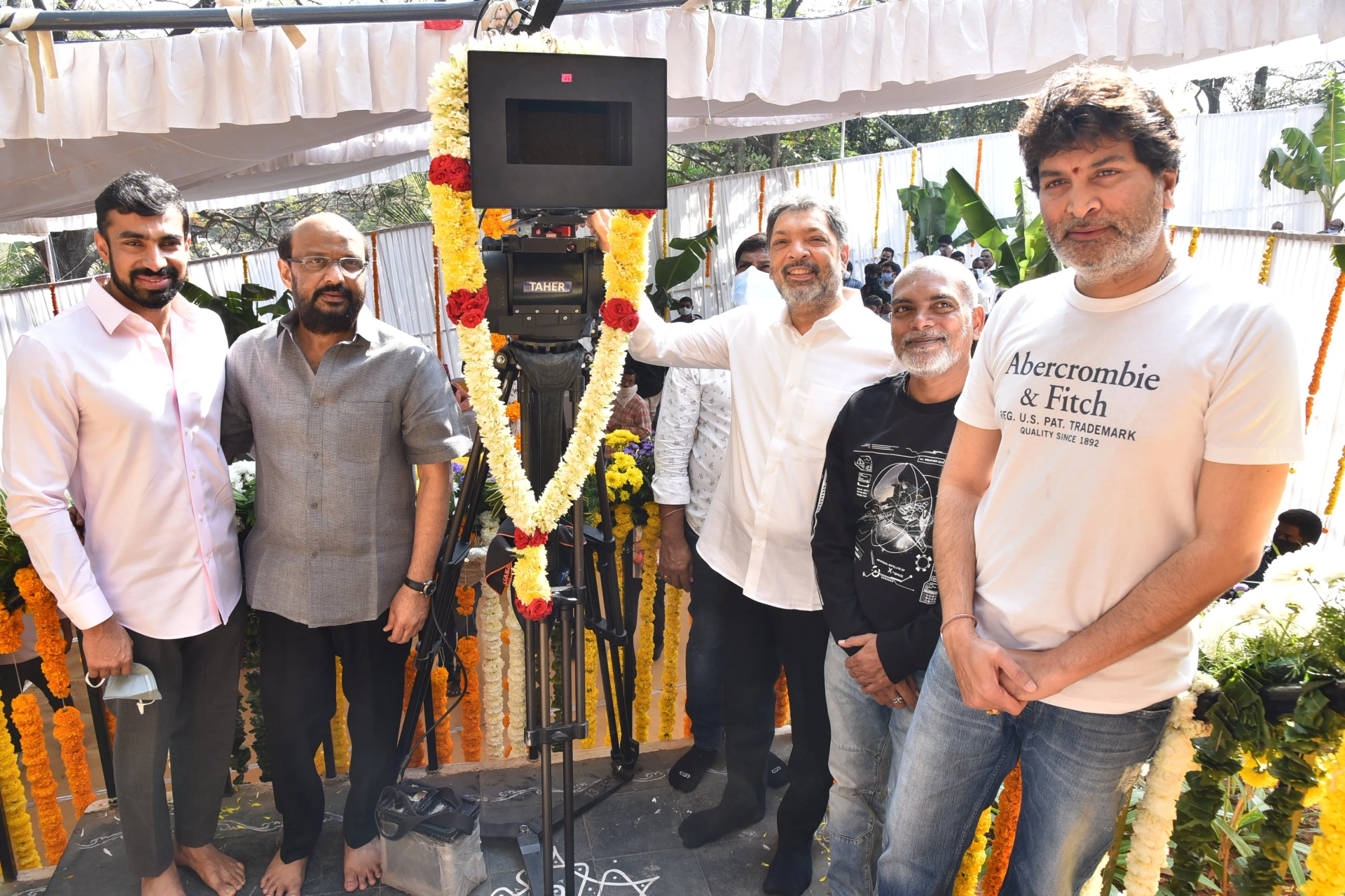 Trivikram Srinivas and S. Radha Krishna in Guntur Kaaram (2024)