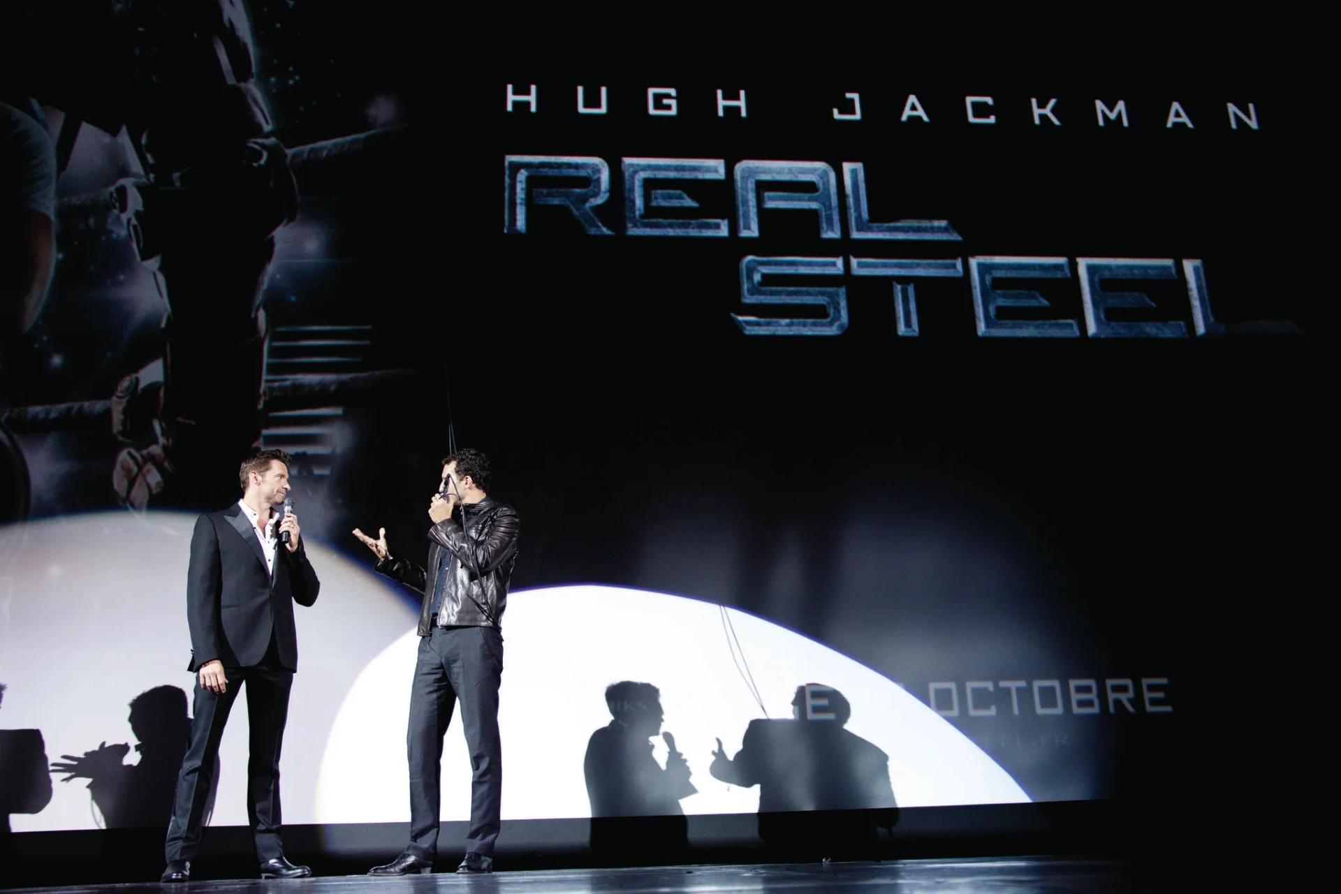 Hugh Jackman and Boris Ehrgott at an event for Real Steel (2011)