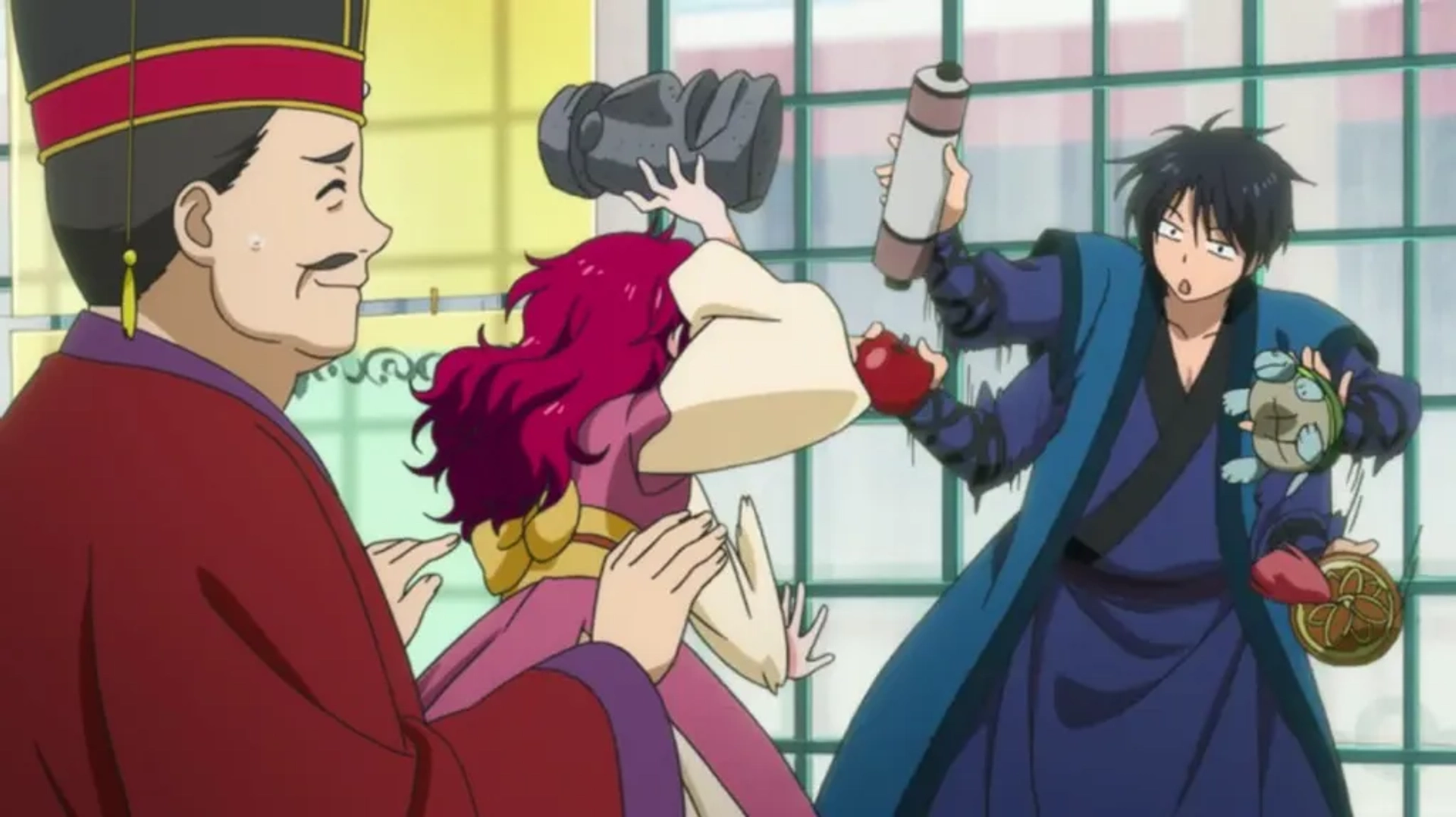 Monica Rial, Christopher Sabat, Chiwa Saitô, Susumu Akagi, and Tomoaki Maeno in Yona of the Dawn (2014)