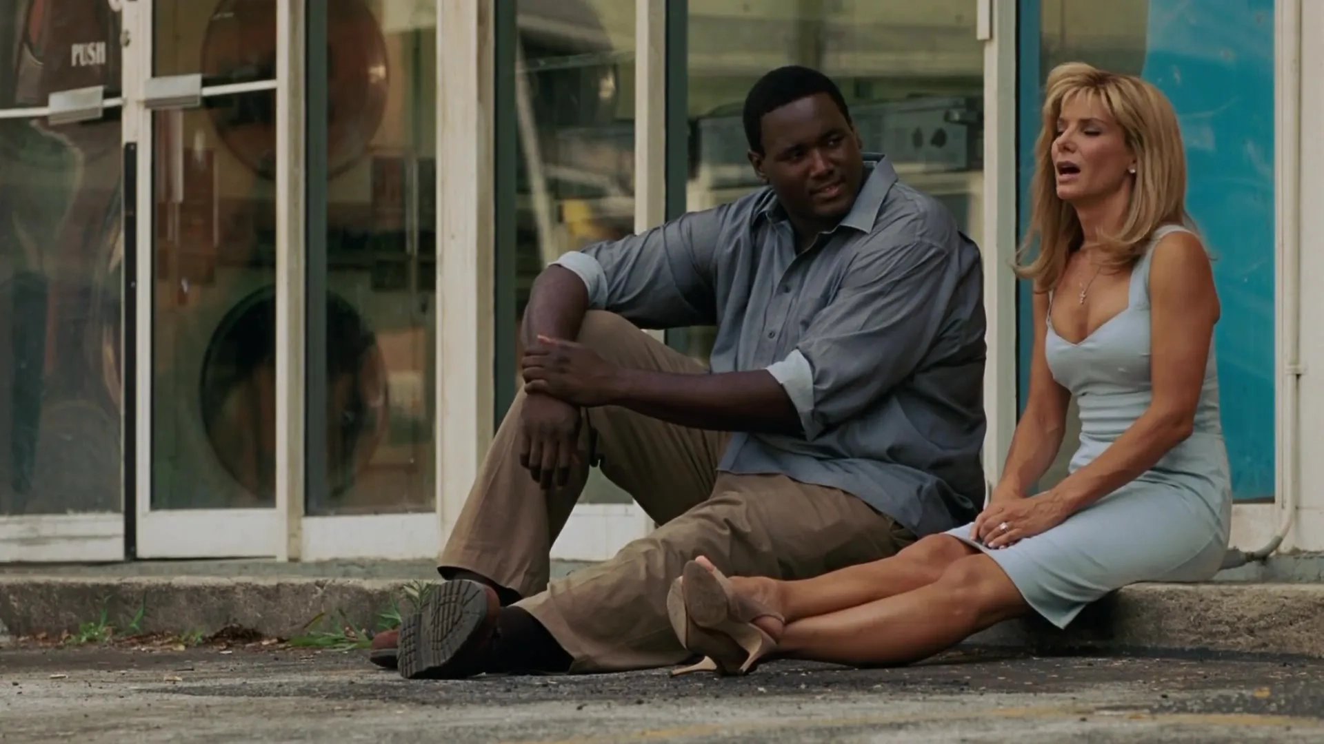 Sandra Bullock and Quinton Aaron in The Blind Side (2009)