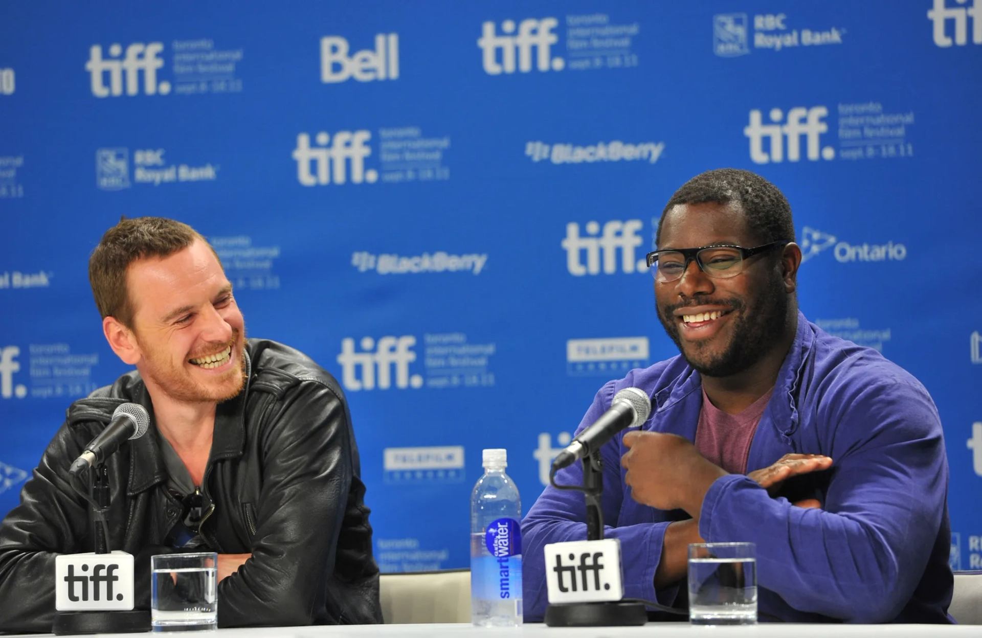 Michael Fassbender and Steve McQueen at an event for Shame (2011)