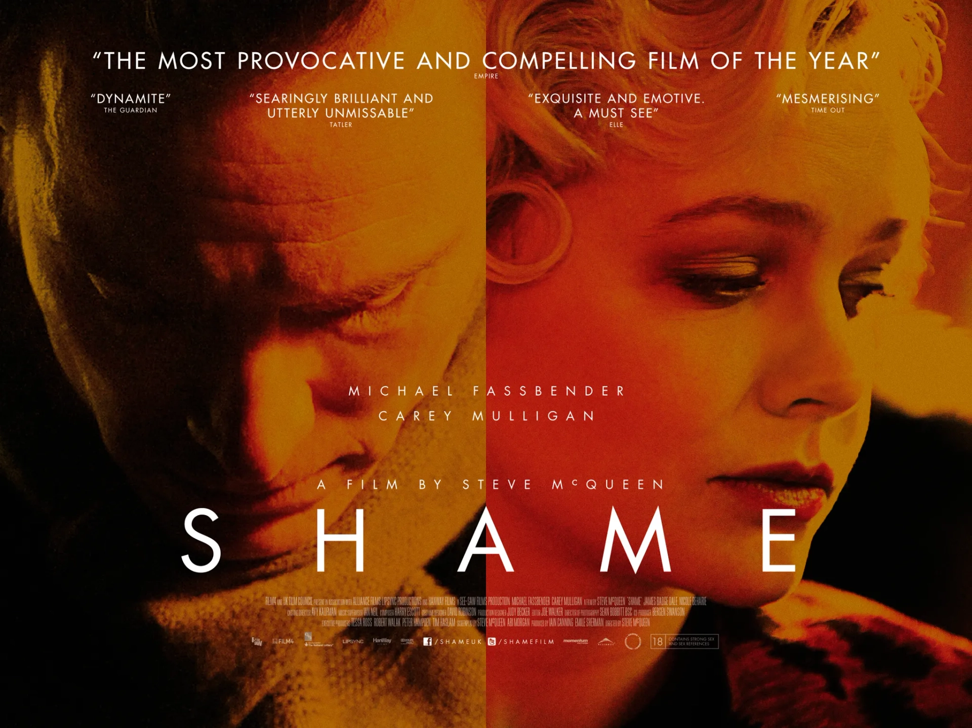 Michael Fassbender and Carey Mulligan in Shame (2011)