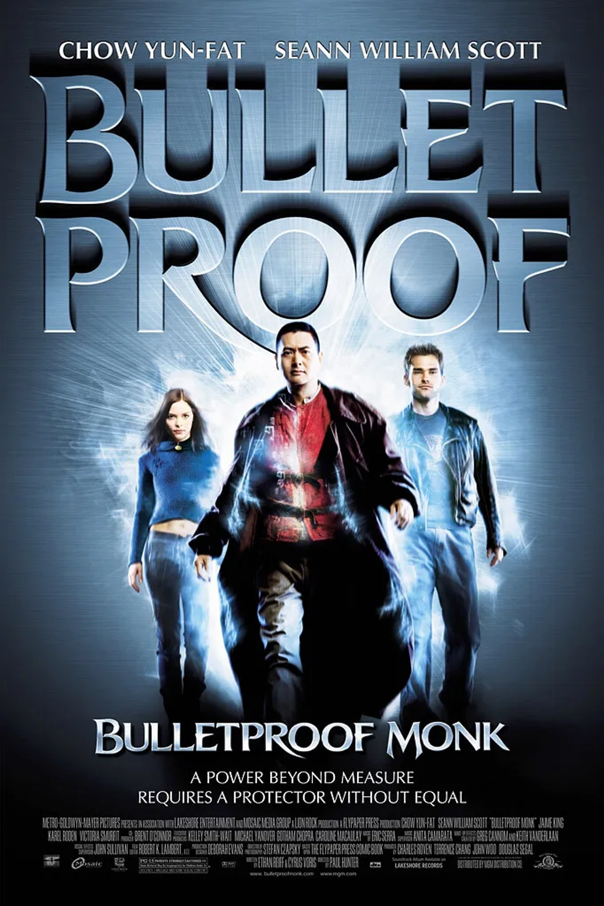 Chow Yun-Fat, Seann William Scott, and Jaime King in Bulletproof Monk (2003)