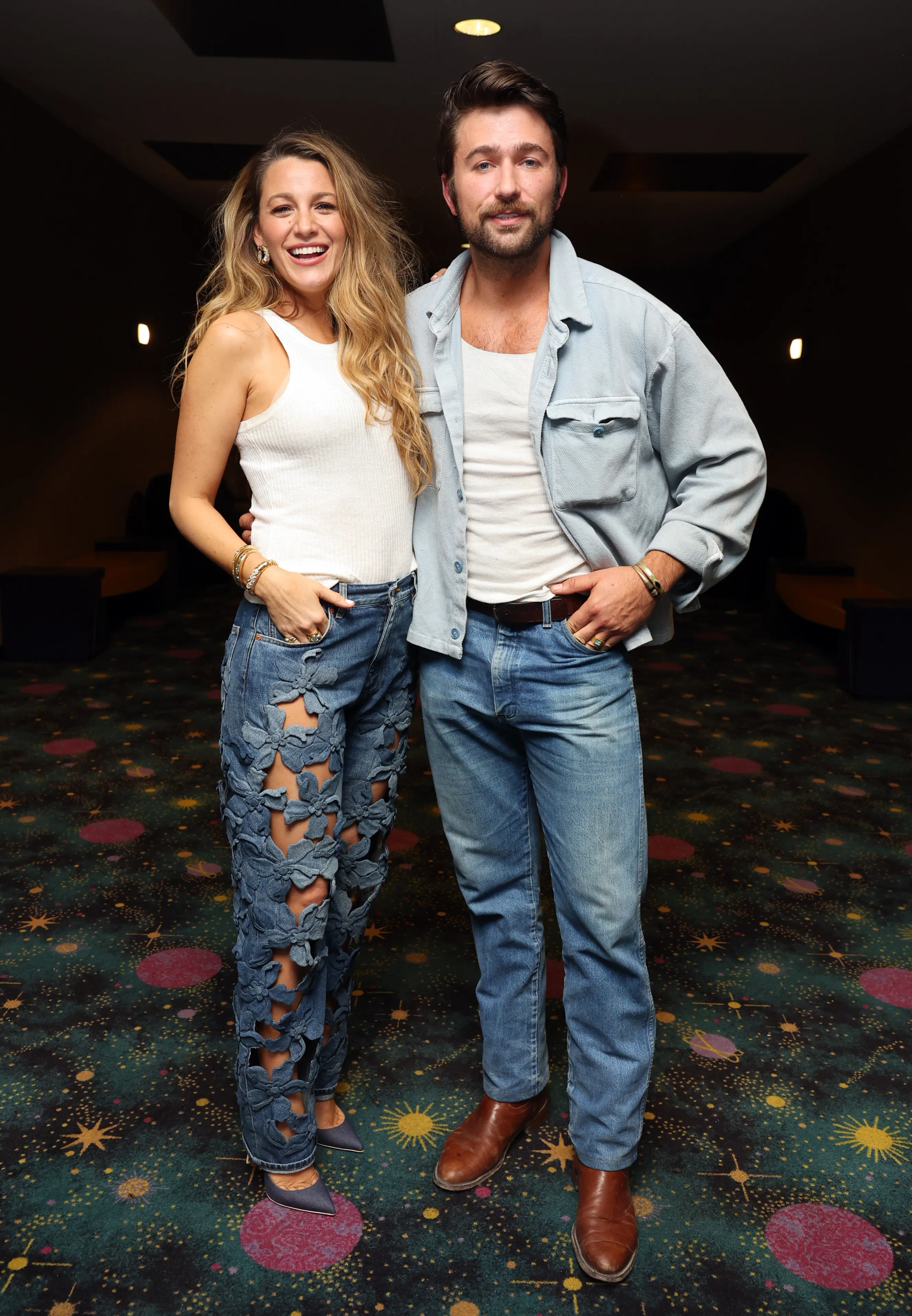 Blake Lively and Brandon Sklenar at an event for It Ends with Us (2024)