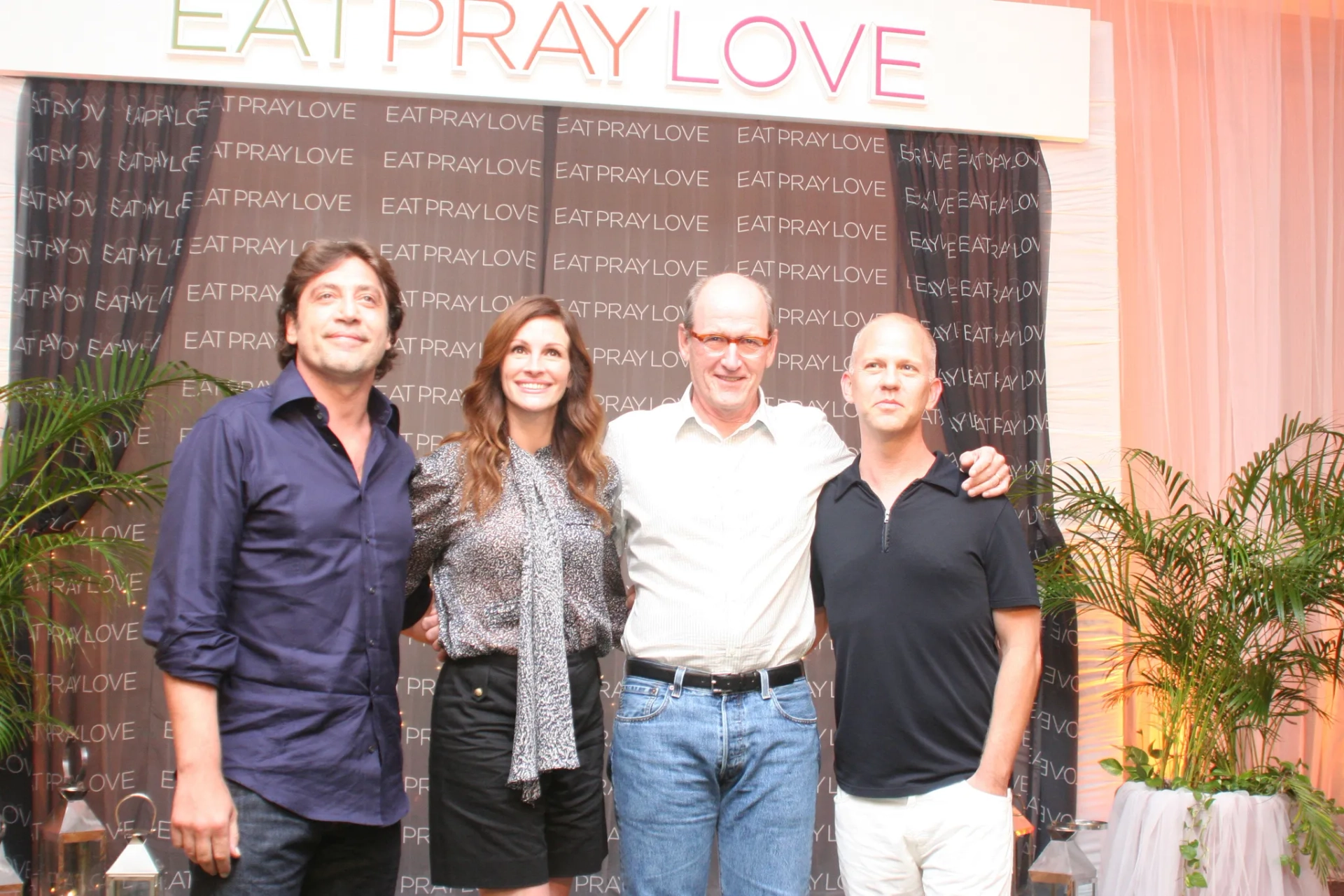 Julia Roberts, Javier Bardem, Richard Jenkins, and Ryan Murphy at an event for Eat Pray Love (2010)
