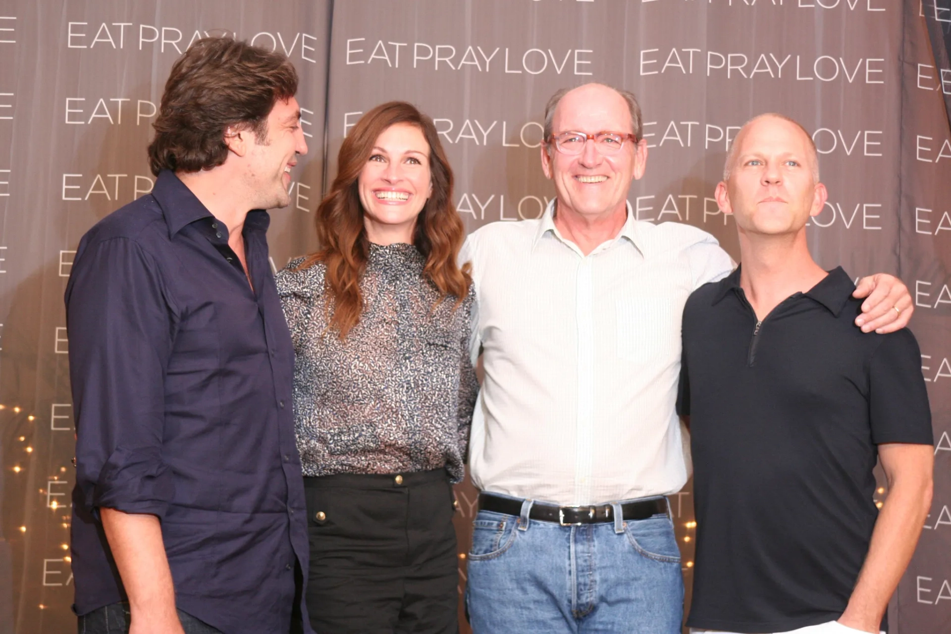 Julia Roberts, Javier Bardem, Richard Jenkins, and Ryan Murphy at an event for Eat Pray Love (2010)