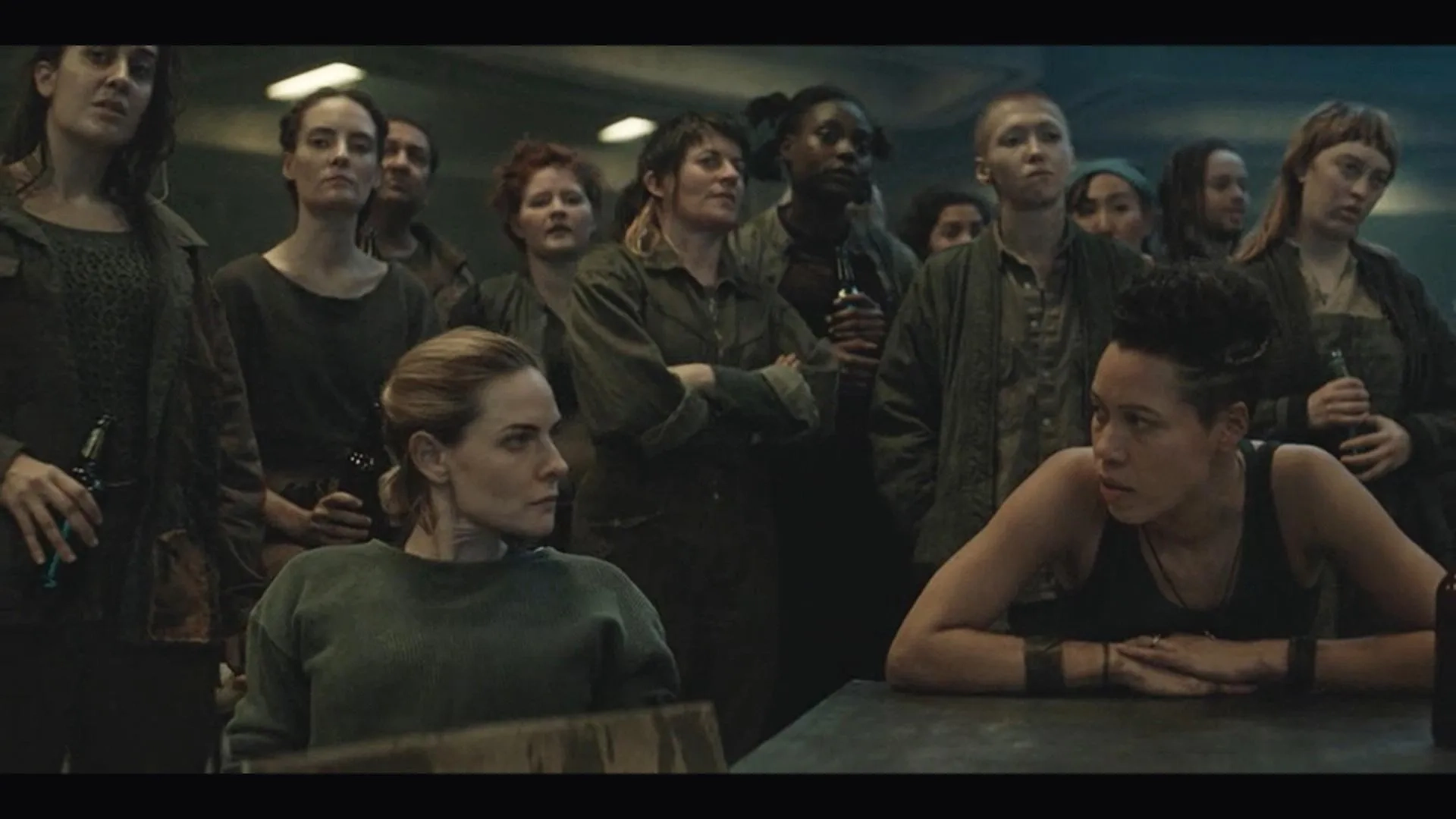 Rebecca Ferguson and Remmie Milner in Silo (2023)