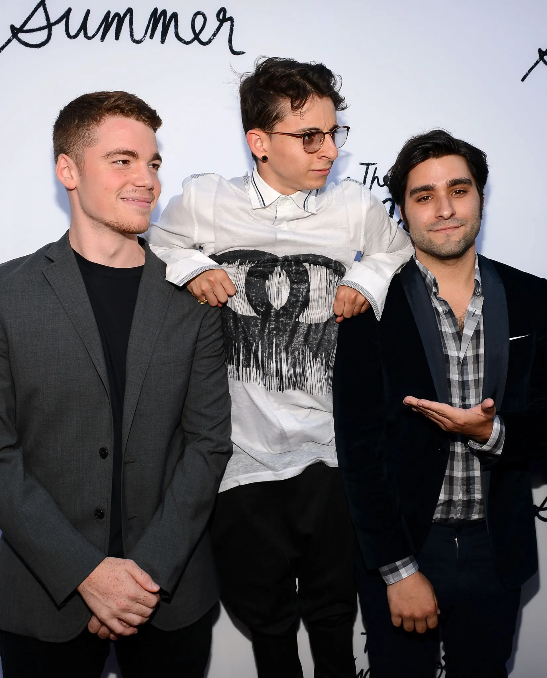 Moises Arias, Gabriel Basso, and Jordan Vogt-Roberts at an event for The Kings of Summer (2013)