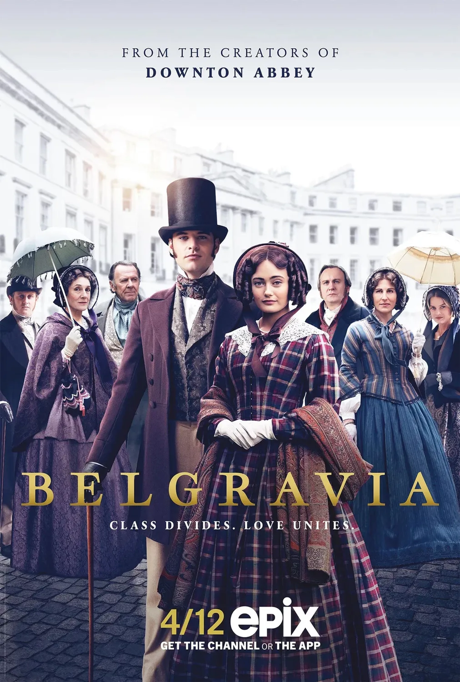 Philip Glenister, Tamsin Greig, Harriet Walter, Tom Wilkinson, Jack Bardoe, Alice Eve, Richard Goulding, and Ella Purnell in Belgravia (2020)