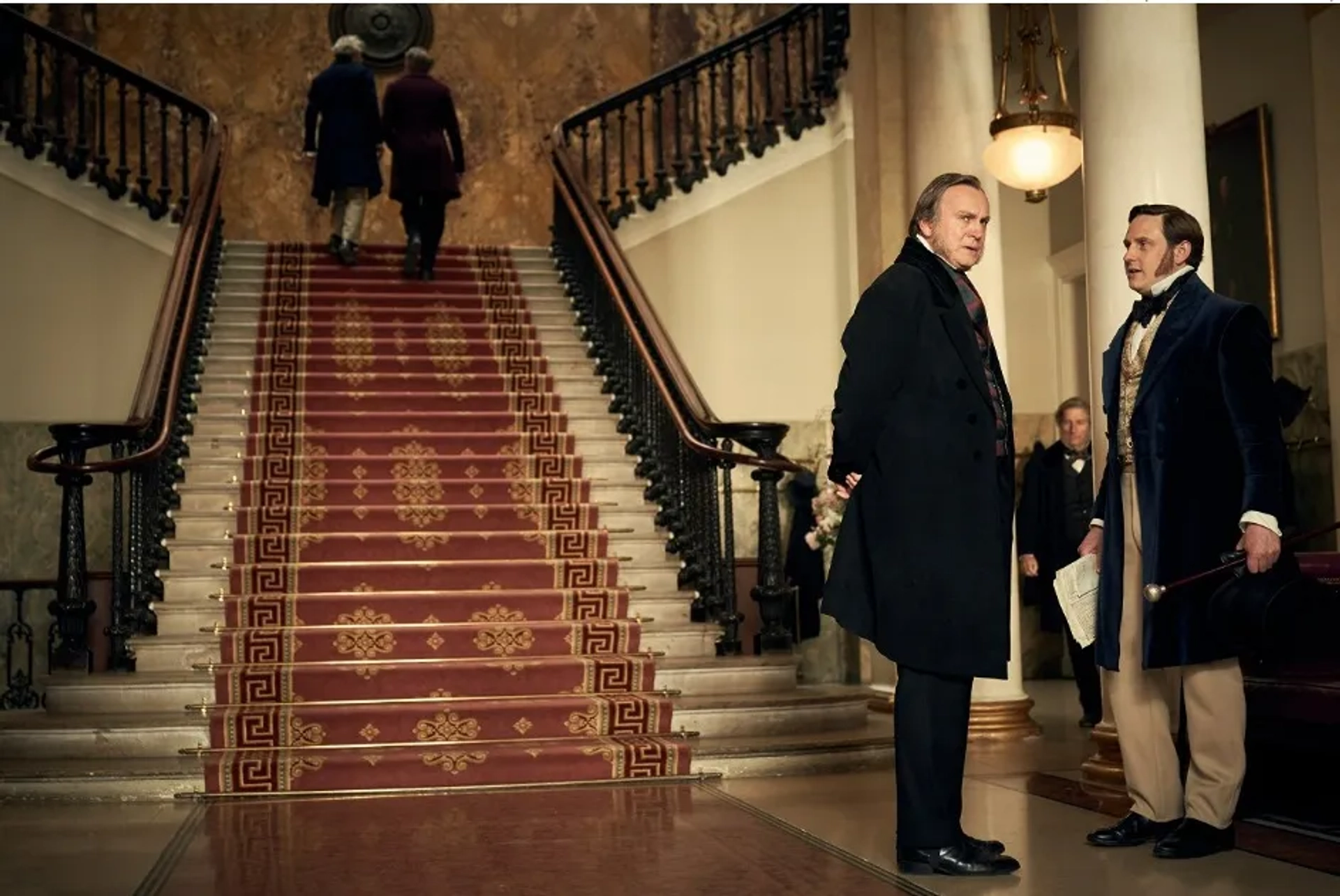 Philip Glenister and Richard Goulding in Belgravia (2020)