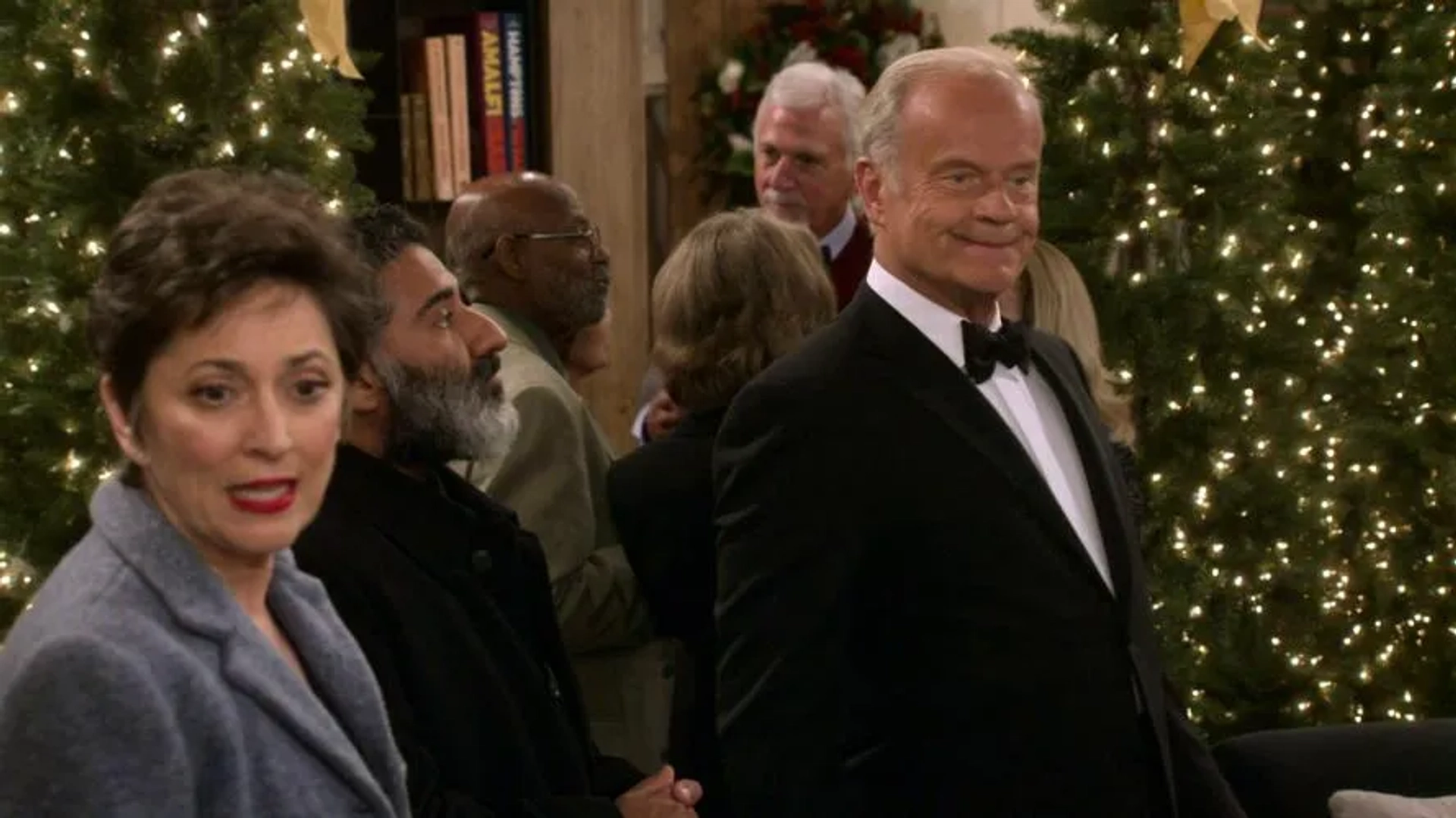 Kelsey Grammer, Nike Doukas, and Parvesh Cheena in Frasier (2023)