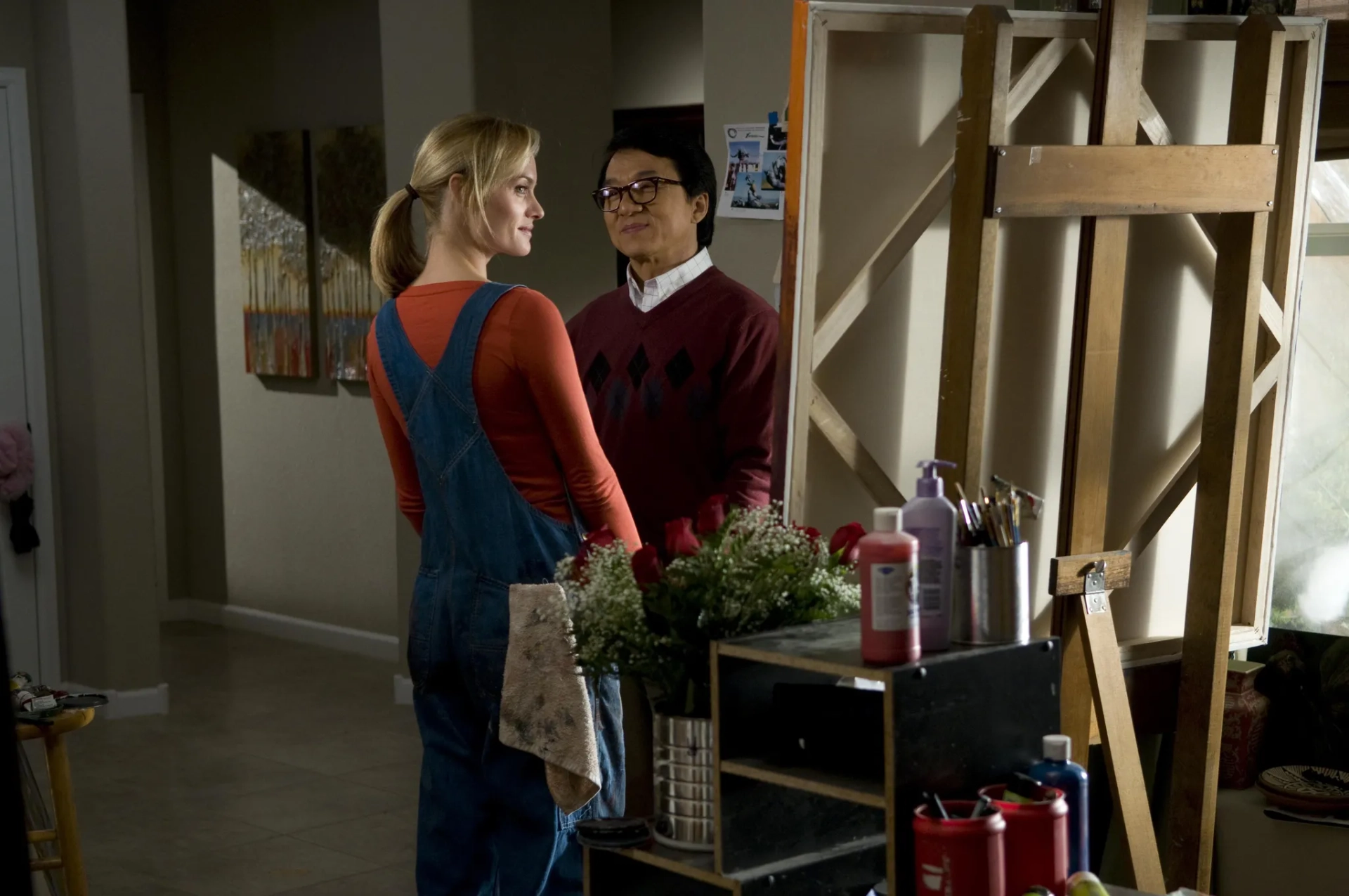 Jackie Chan and Amber Valletta in The Spy Next Door (2010)