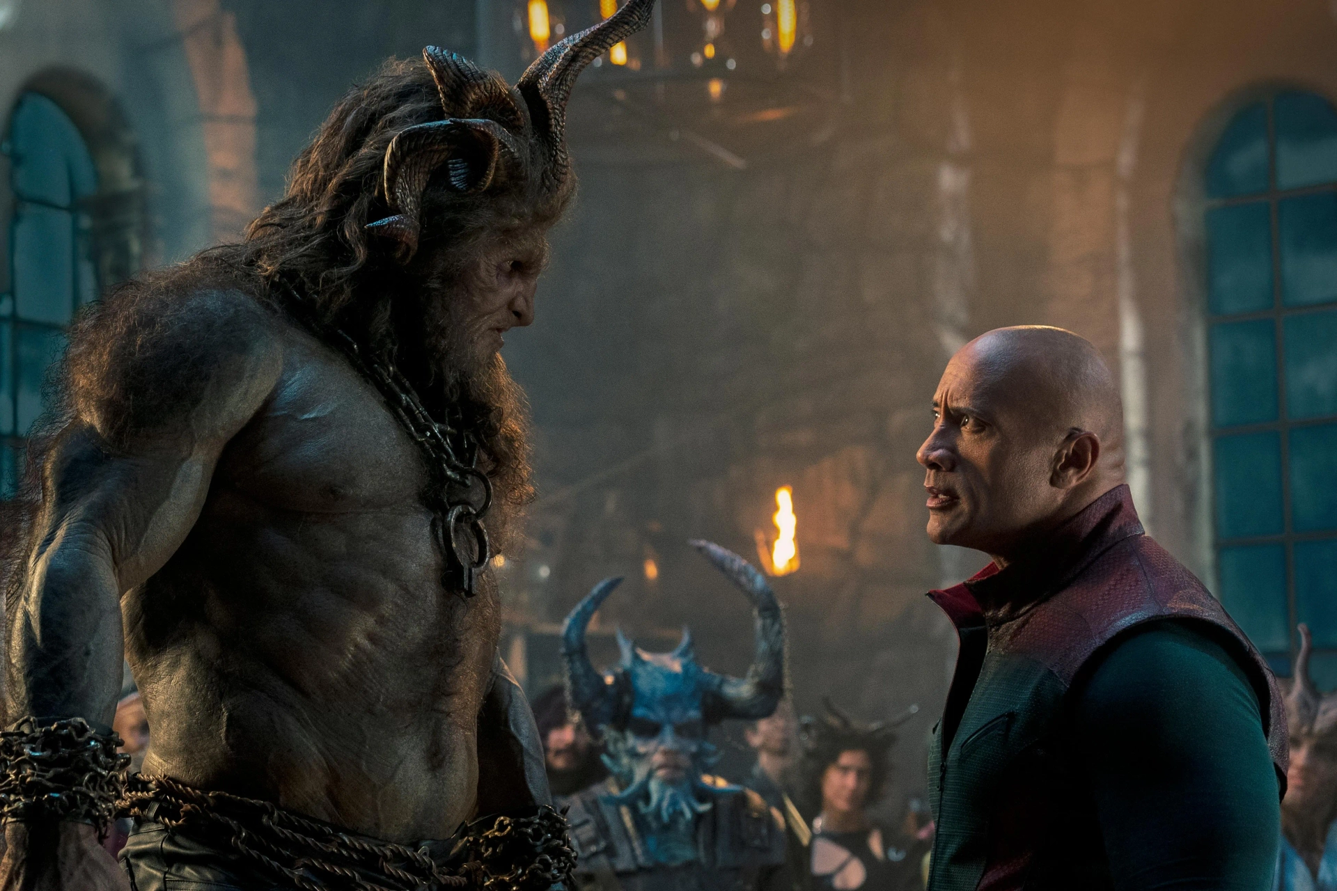 Dwayne Johnson and Kristofer Hivju in Red One (2024)