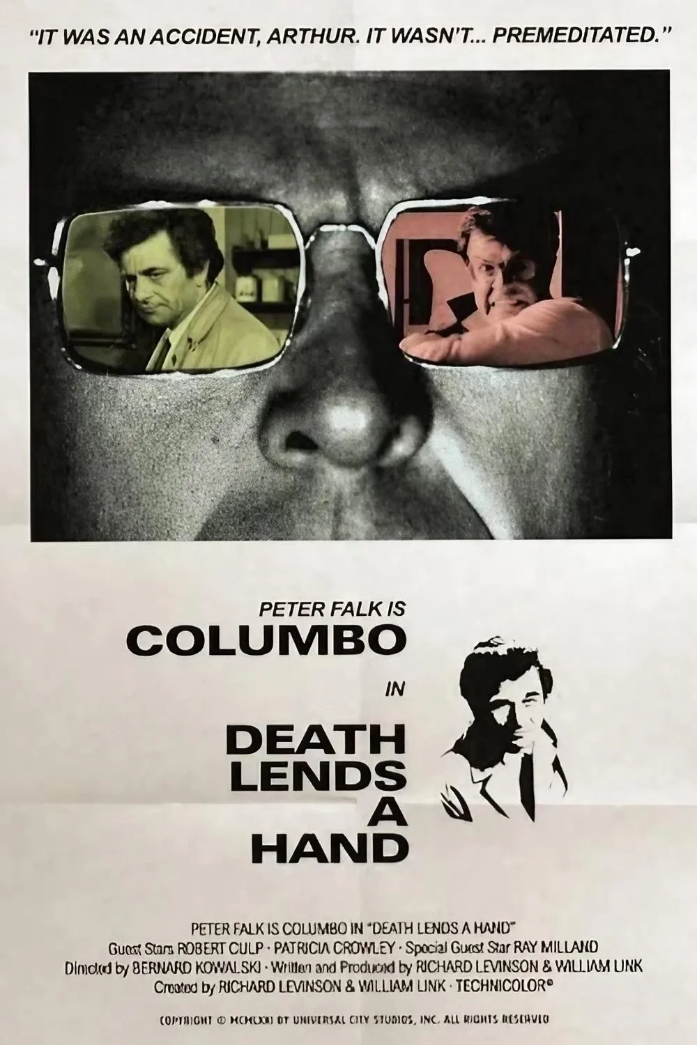 Peter Falk and Robert Culp in Columbo: Death Lends a Hand (1971)