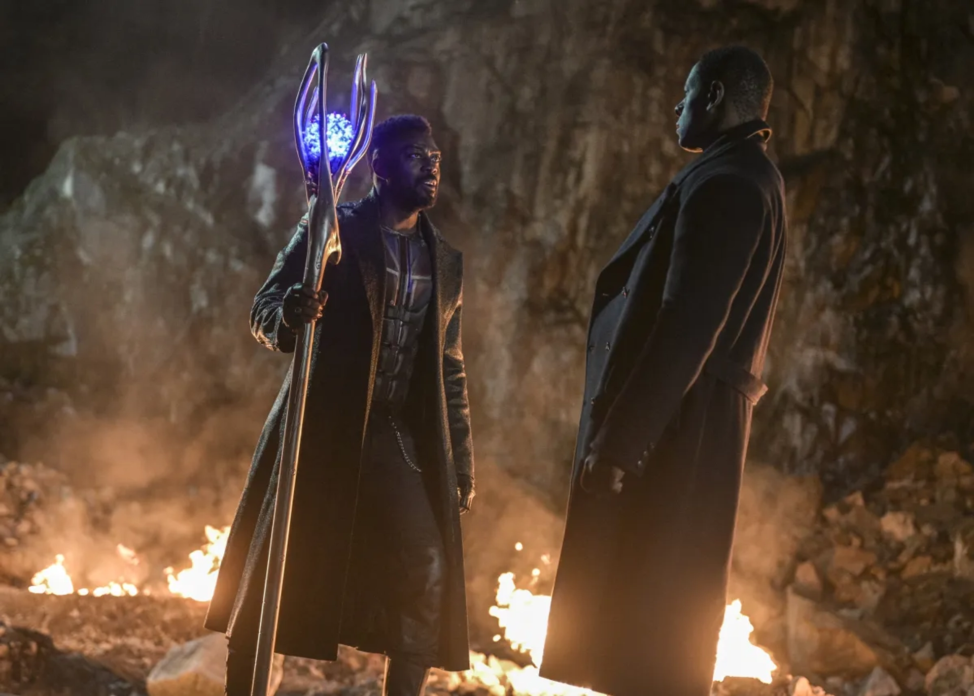 David Harewood and David Ajala in Supergirl (2015)