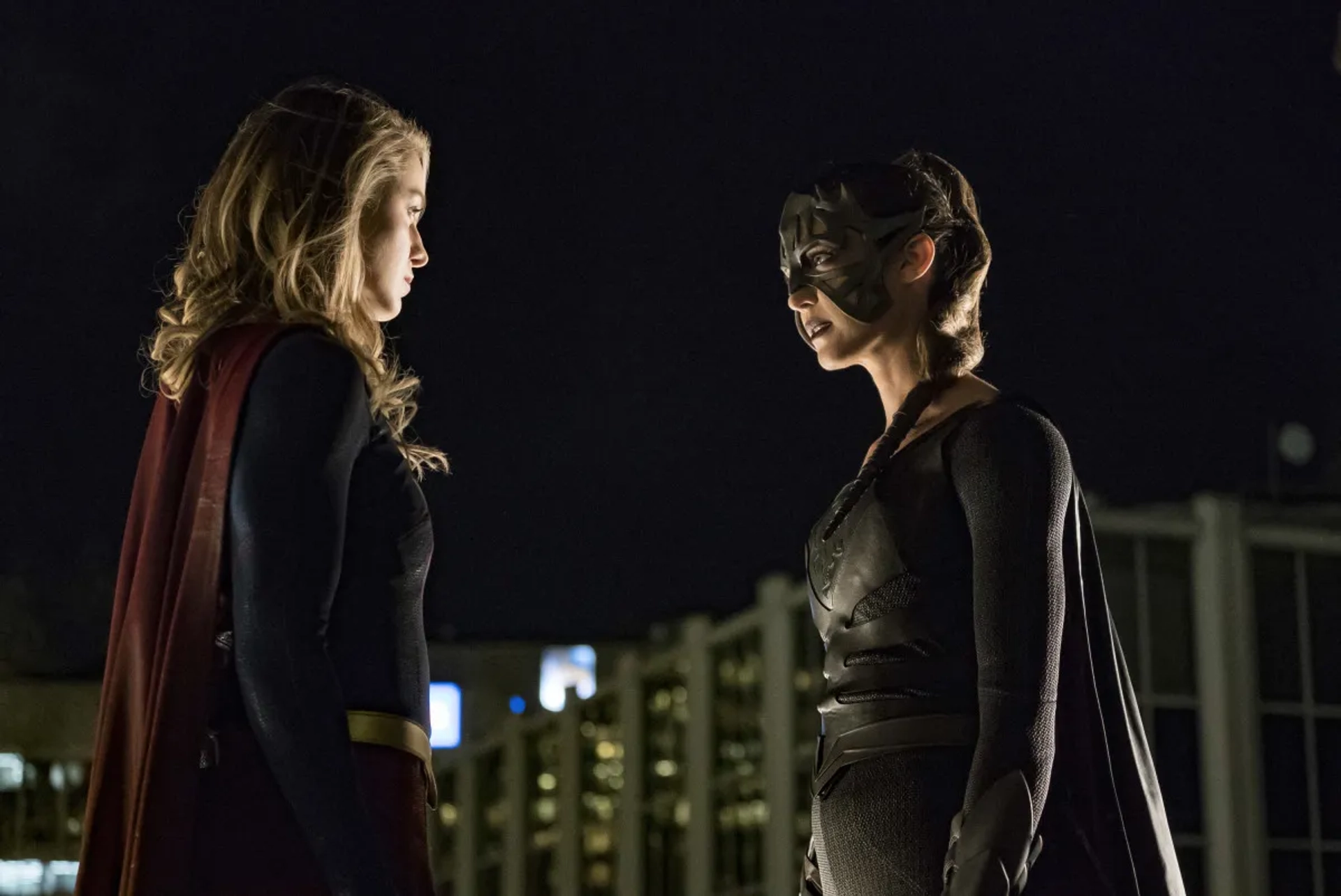 Odette Annable and Melissa Benoist in Supergirl (2015)