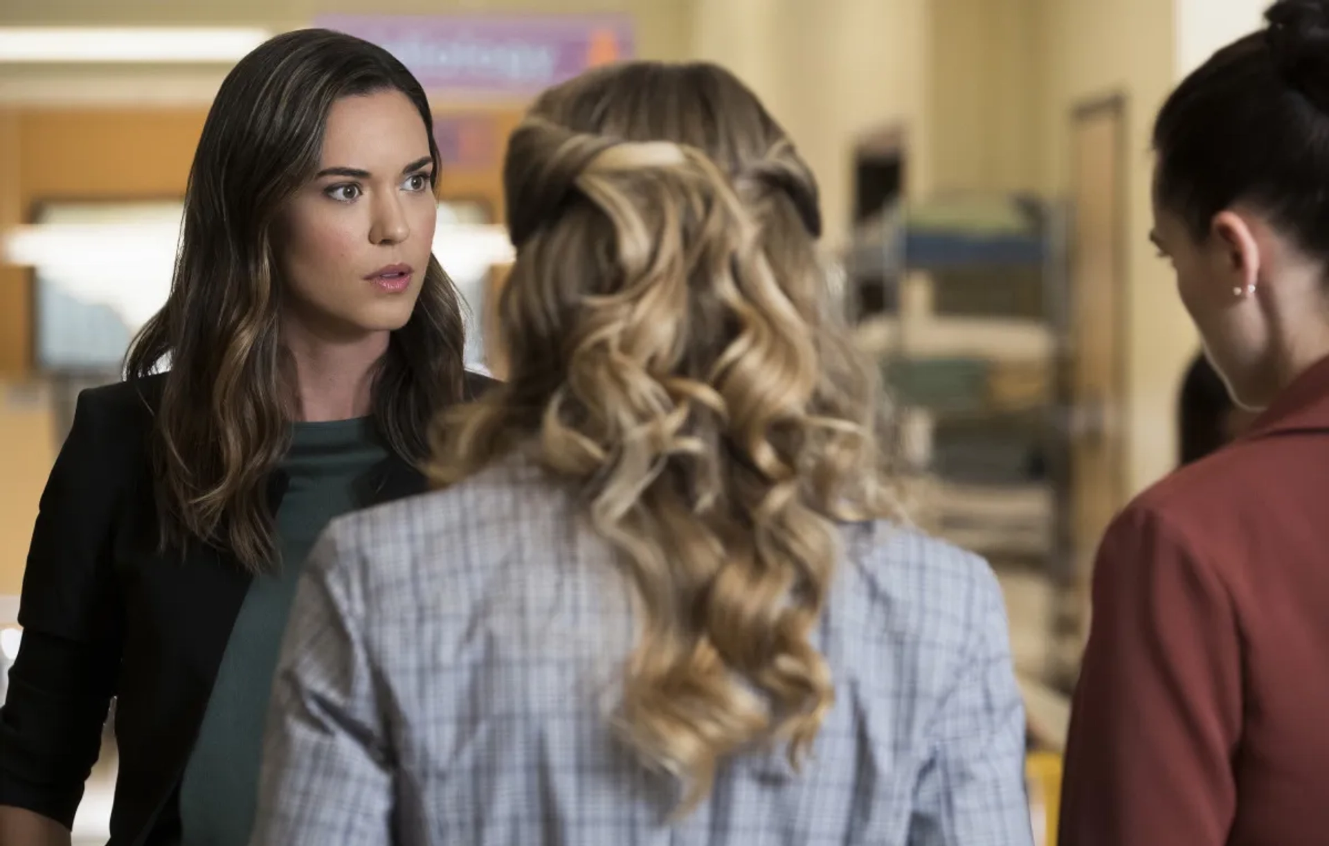 Odette Annable, Melissa Benoist, and Katie McGrath in Supergirl (2015)