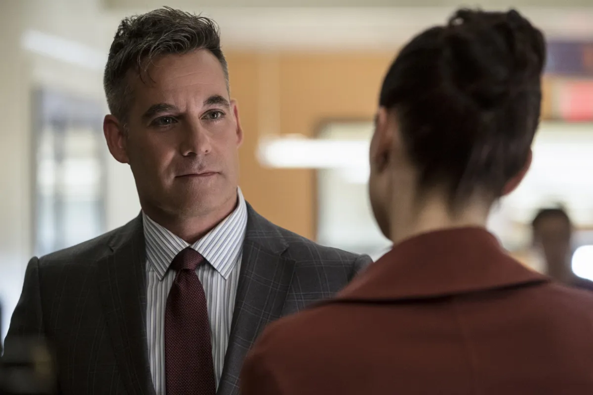 Adrian Pasdar and Katie McGrath in Supergirl (2015)