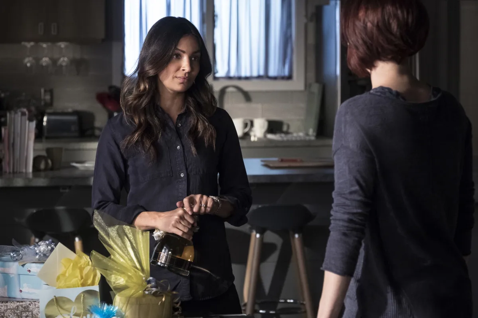 Chyler Leigh and Floriana Lima in Supergirl (2015)