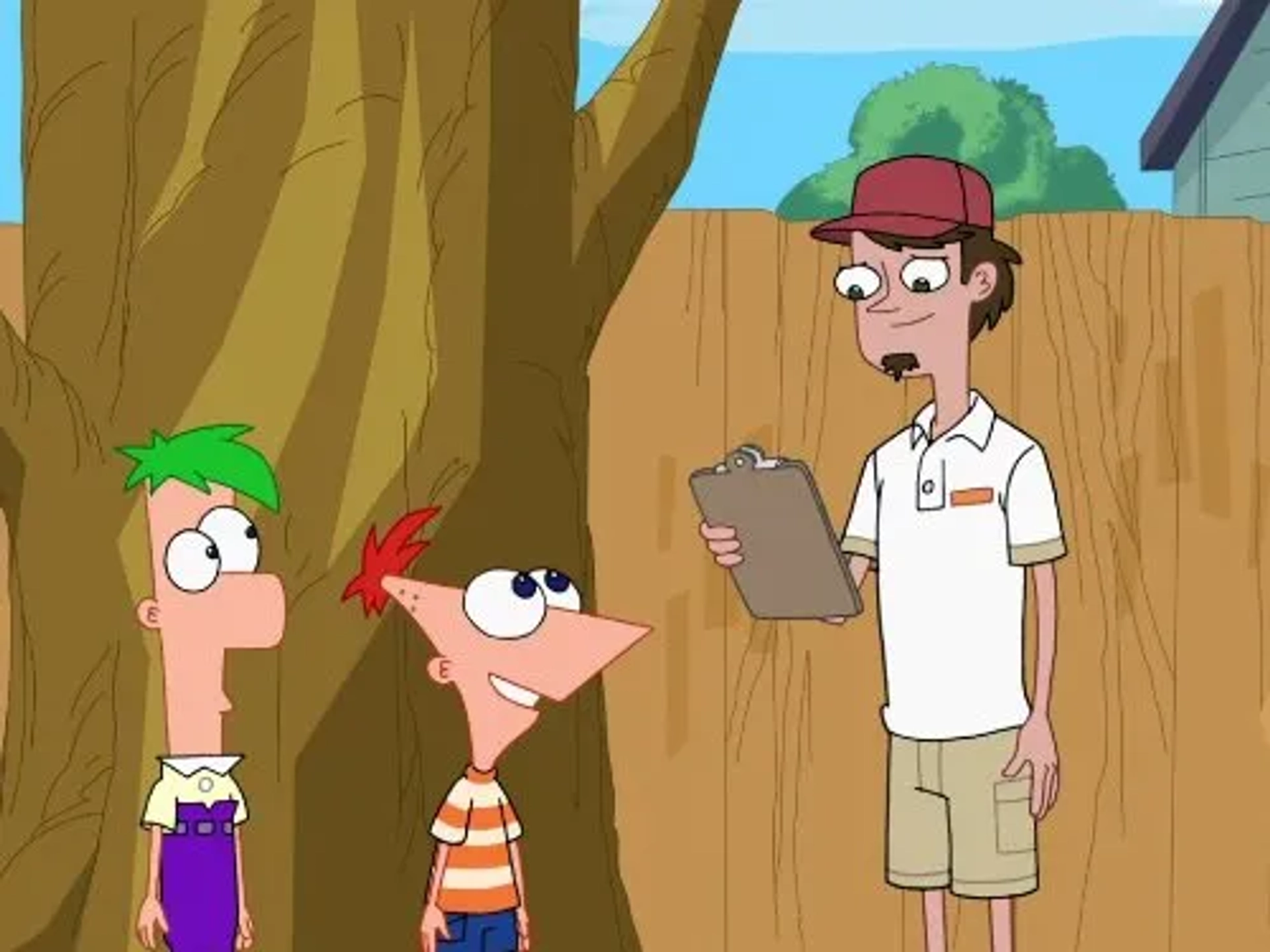 Christian Slater, Thomas Brodie-Sangster, and Vincent Martella in Phineas and Ferb (2007)