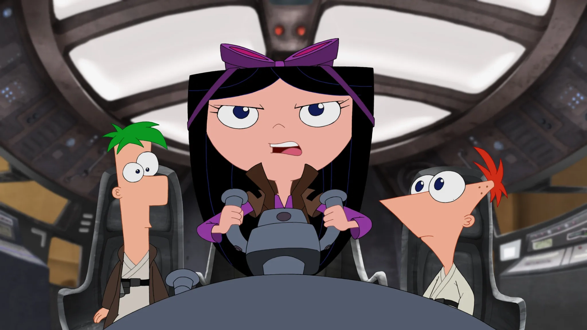 Thomas Brodie-Sangster, Alyson Stoner, and Vincent Martella in Phineas and Ferb (2007)